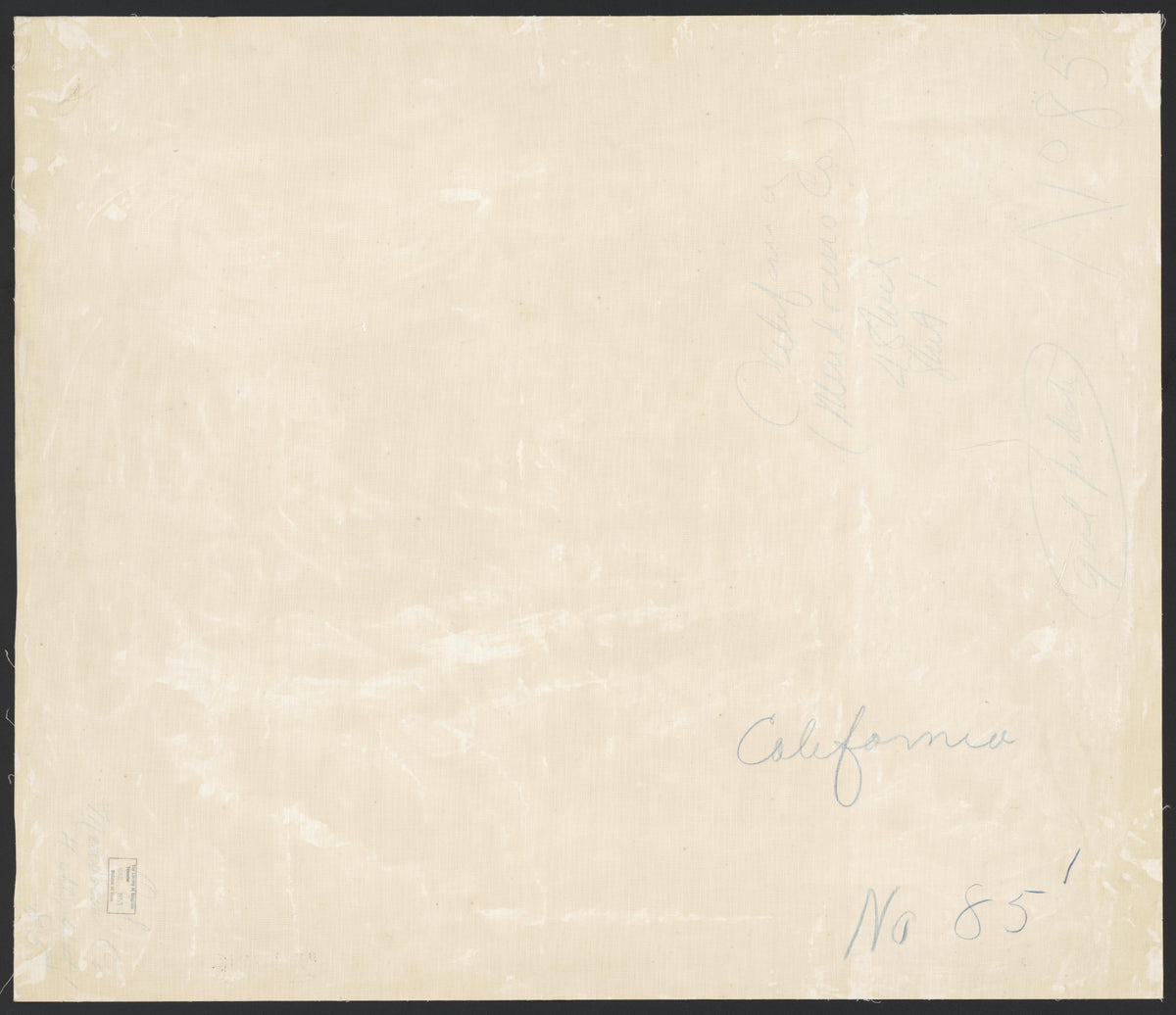 CA Drawer 163, Folder 13, Item 01 (Back) from Maps of California--counties Mariposa-Mendocino to 1937 1850 by Relic Map Company