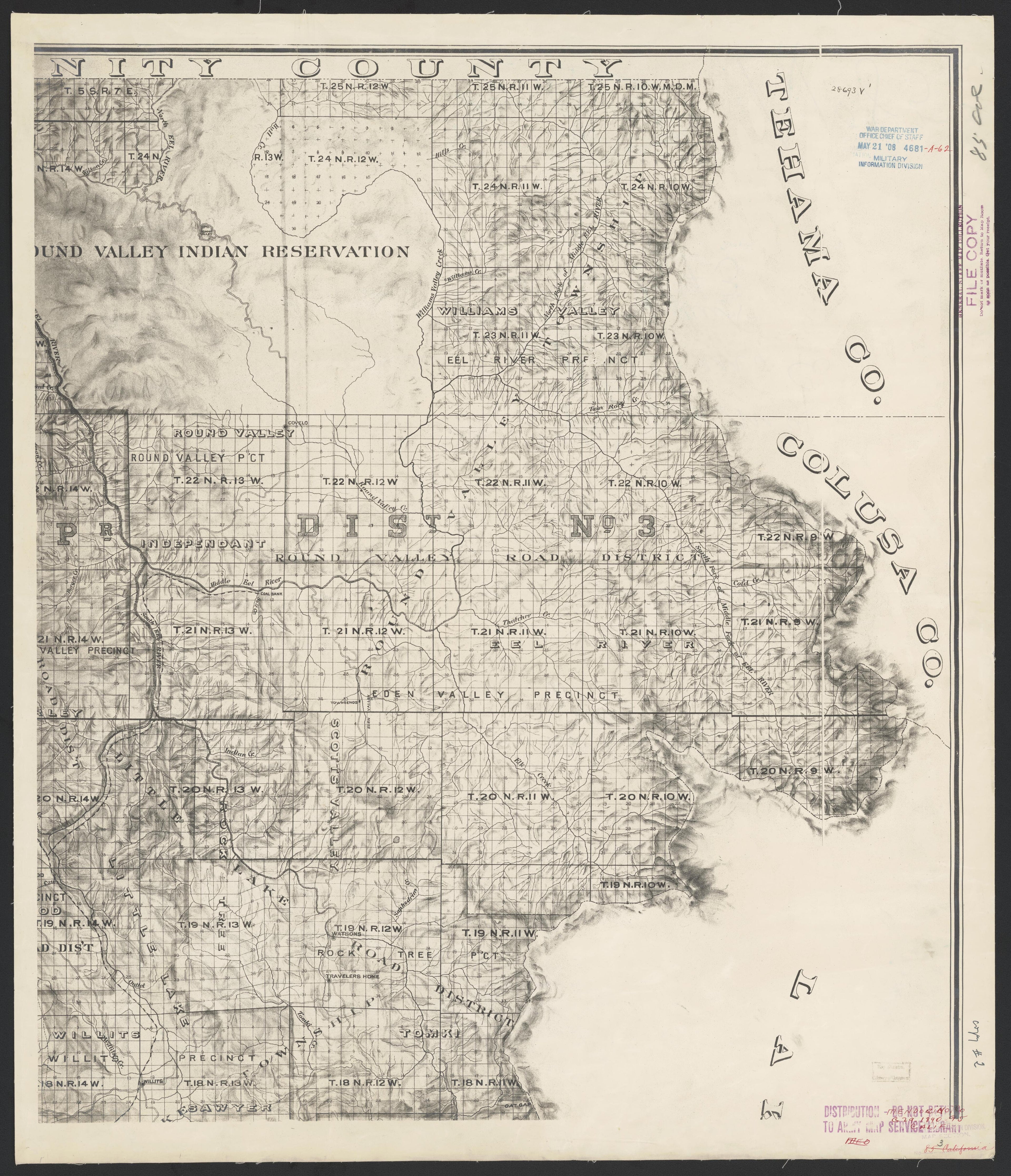 CA Drawer 163, Folder 13, Item 02 (Front) from Maps of California--counties Mariposa-Mendocino to 1937 1850 by Relic Map Company