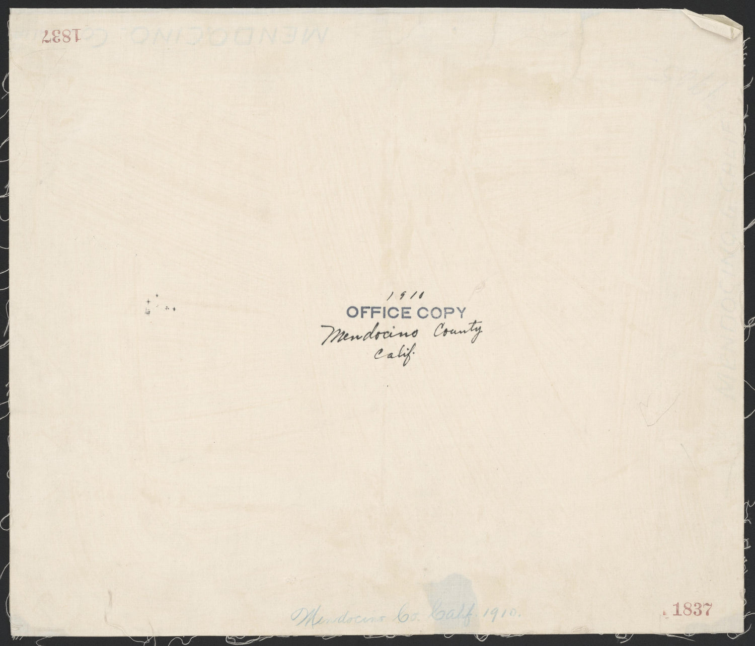 CA Drawer 163, Folder 18, Item 01 (Back) from Maps of California--counties Mariposa-Mendocino to 1937 1850 by Relic Map Company