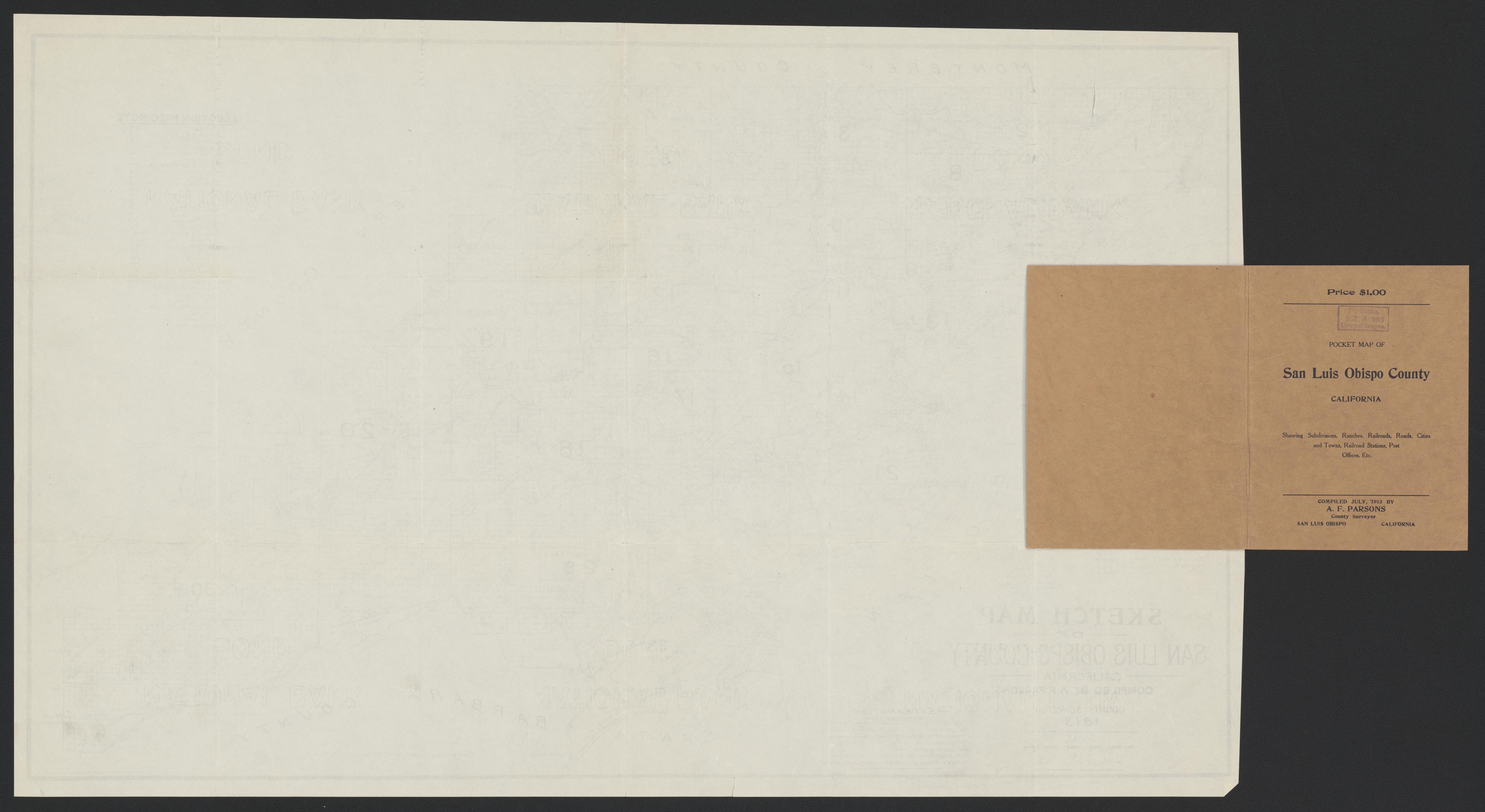 This old map of California, San Luis Obispo County,  was created by  in 1850