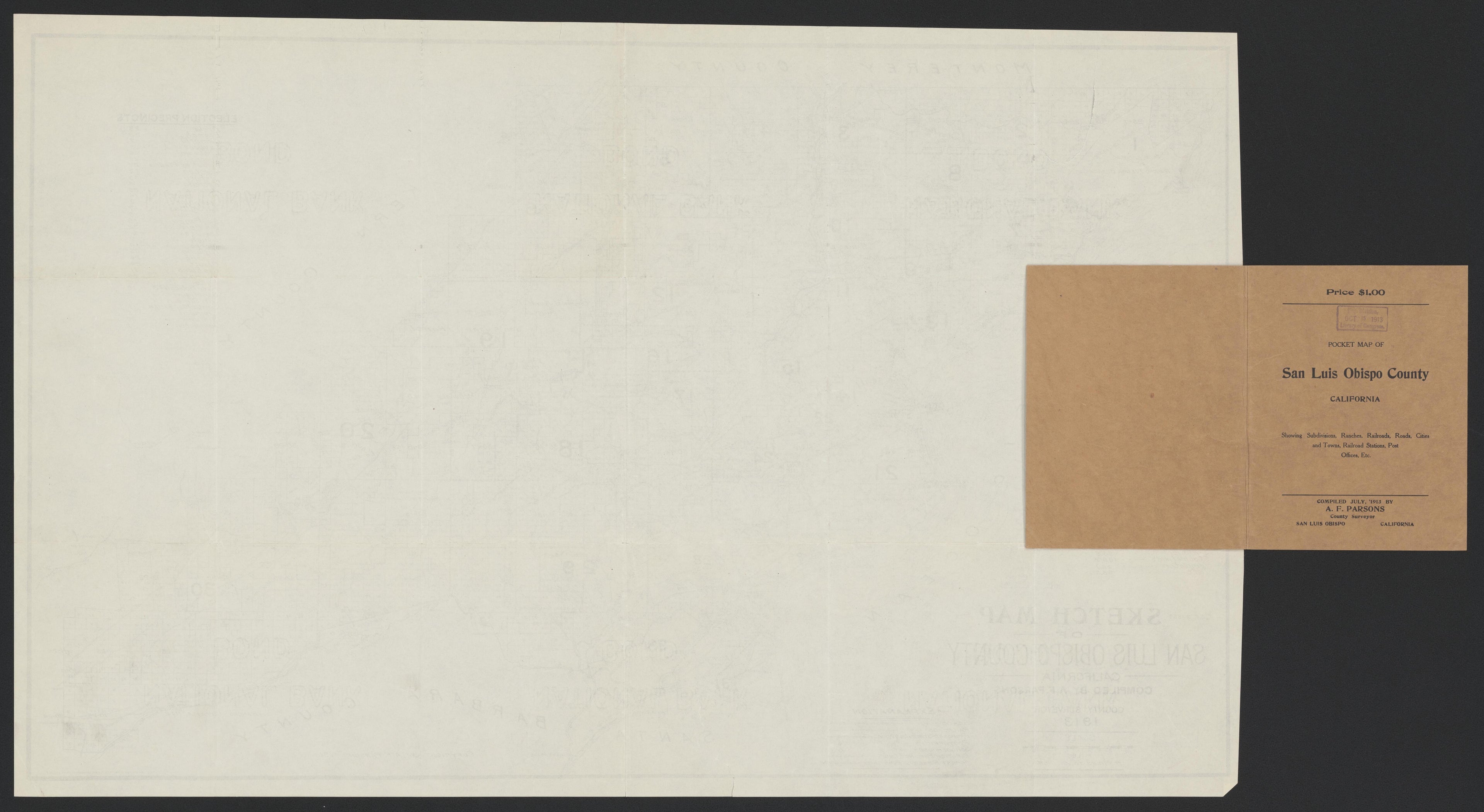 This old map of California, San Luis Obispo County,  was created by  in 1850