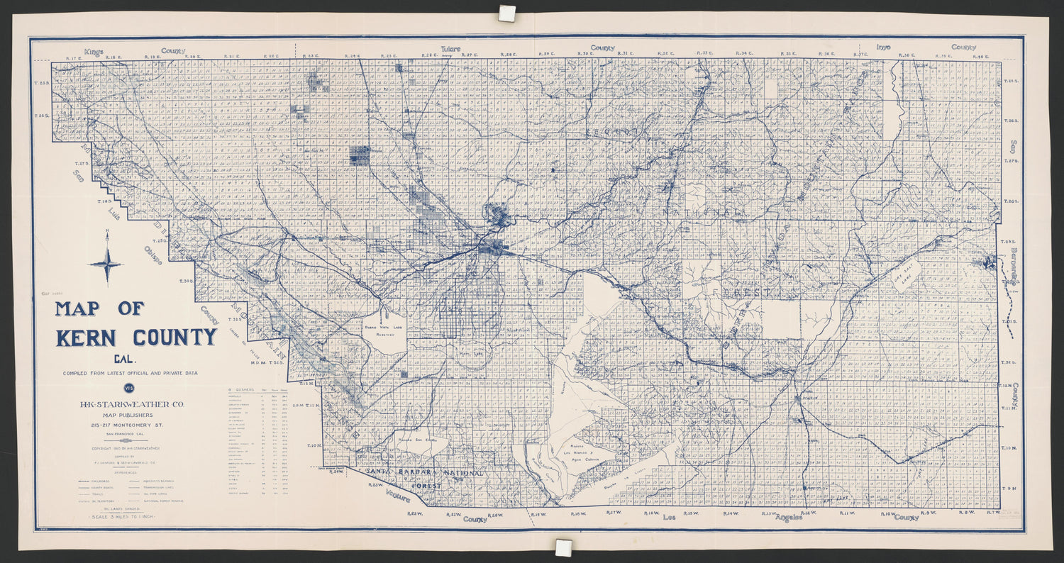 CA Drawer 145, Folder 09, Item 01 (Front) from Maps of California--counties Kern 1902-1937 by Relic Map Company