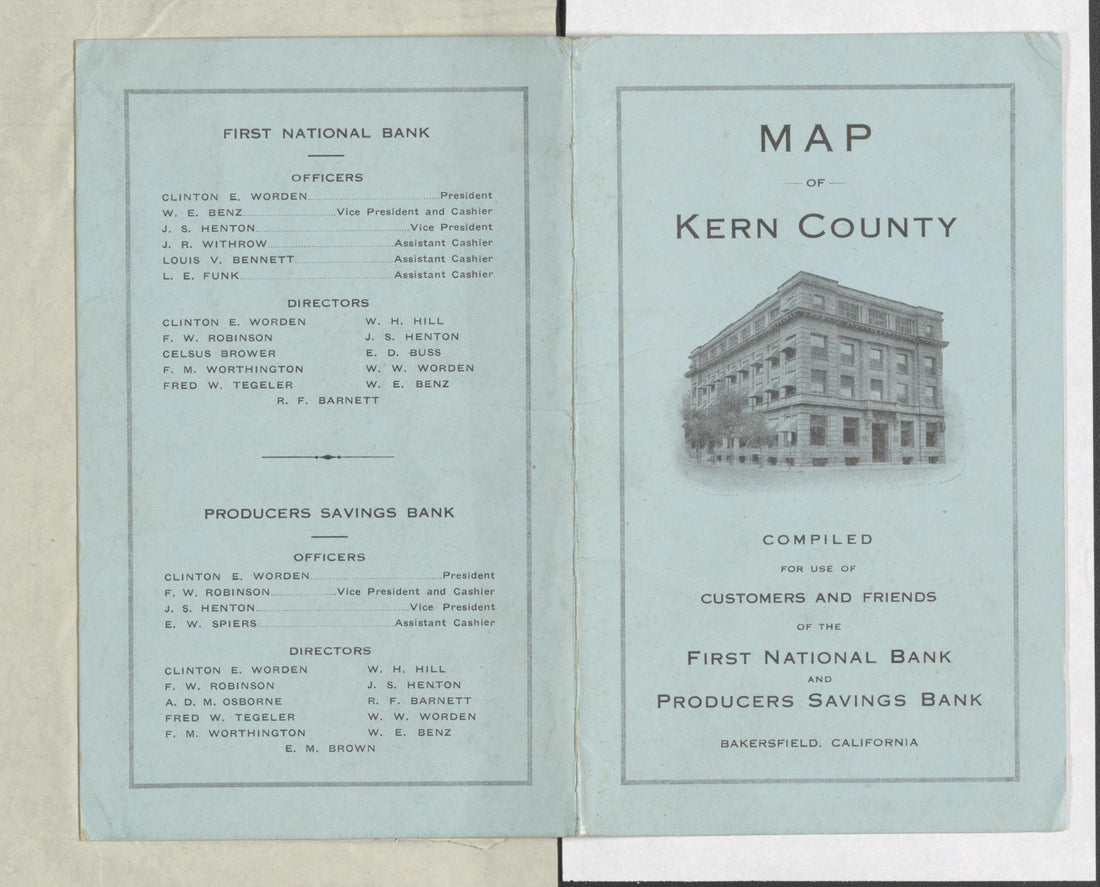 CA Drawer 145, Folder 12, Item 04 (Front) from Maps of California--counties Kern 1902-1937 by Relic Map Company