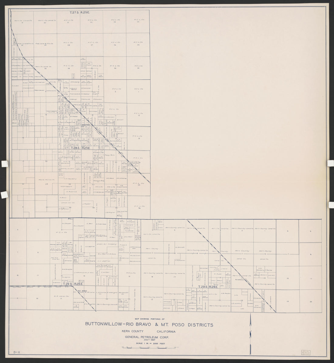 CA Drawer 145, Folder 22, Item 01 (Front) from Maps of California--counties Kern 1902-1937 by Relic Map Company