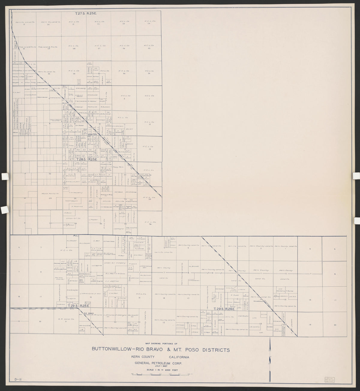 CA Drawer 145, Folder 22, Item 01 (Front) from Maps of California--counties Kern 1902-1937 by Relic Map Company