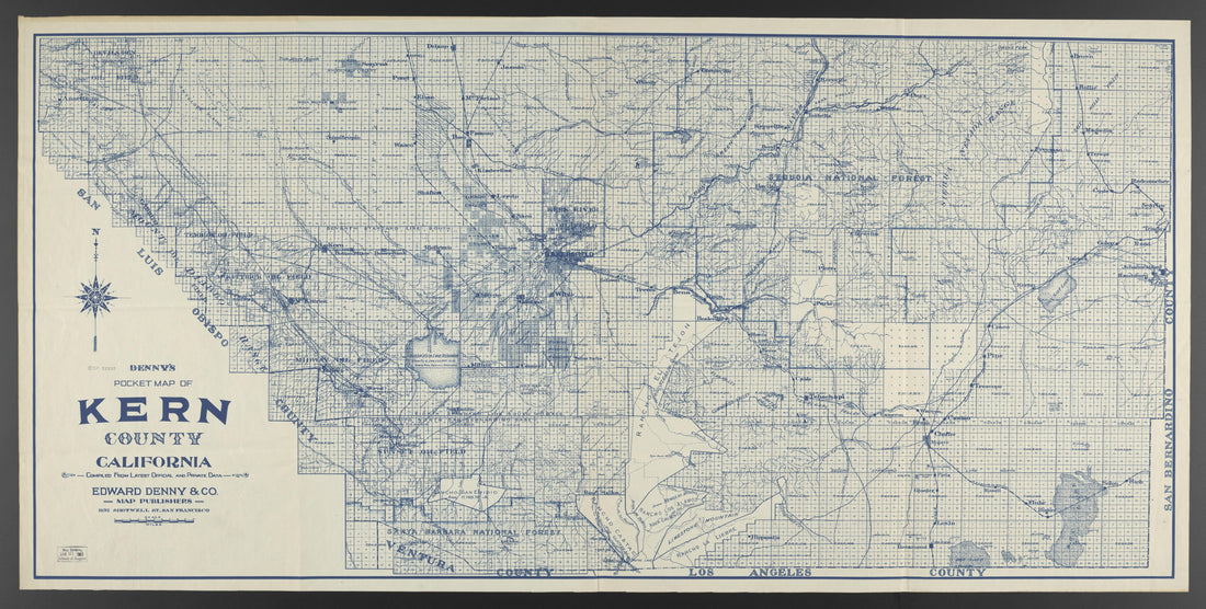 CA Drawer 145, Folder 06, Item 01 from Maps of California--counties Kern 1902-1937 by Relic Map Company