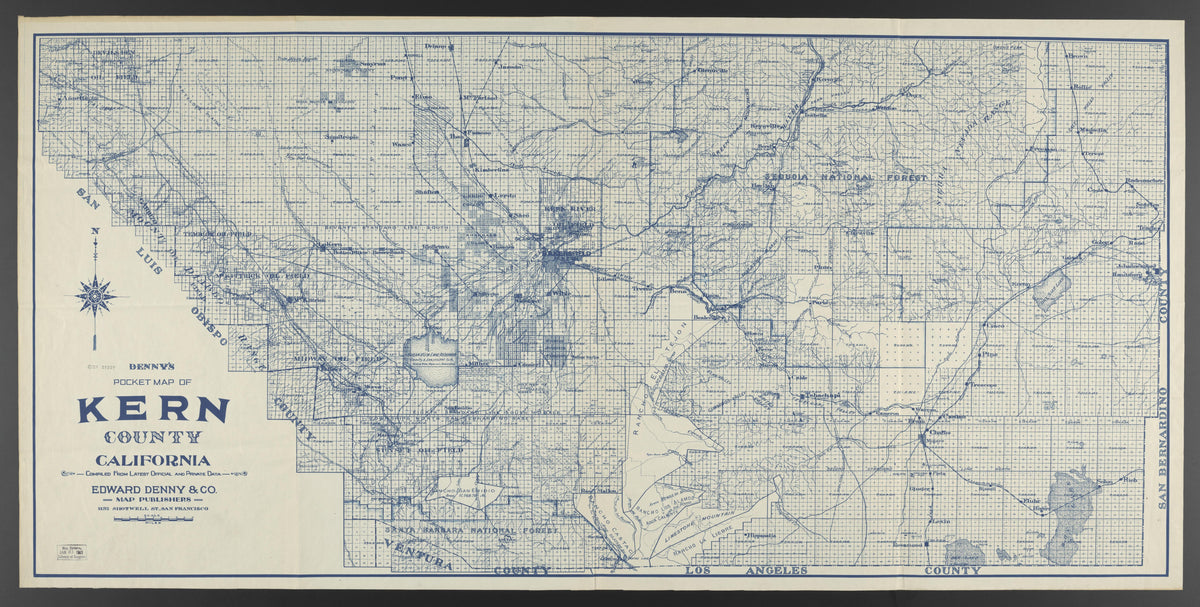 CA Drawer 145, Folder 06, Item 01 from Maps of California--counties Kern 1902-1937 by Relic Map Company