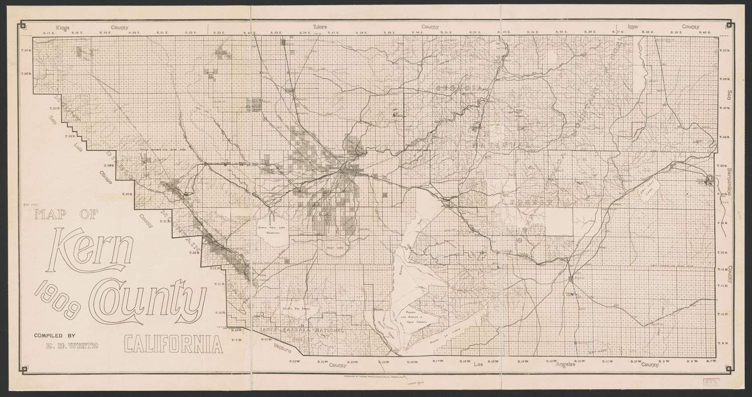 CA Drawer 145, Folder 05, Item 01 from Maps of California--counties Kern 1902-1937 by Relic Map Company