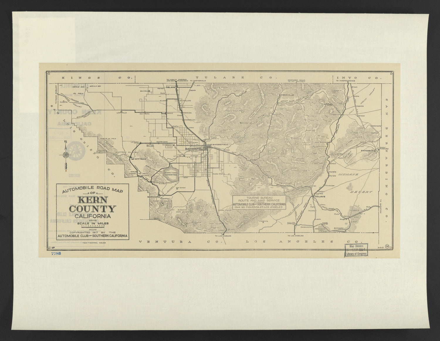 CA Drawer 145, Folder 13, Item 02 from Maps of California--counties Kern 1902-1937 by Relic Map Company