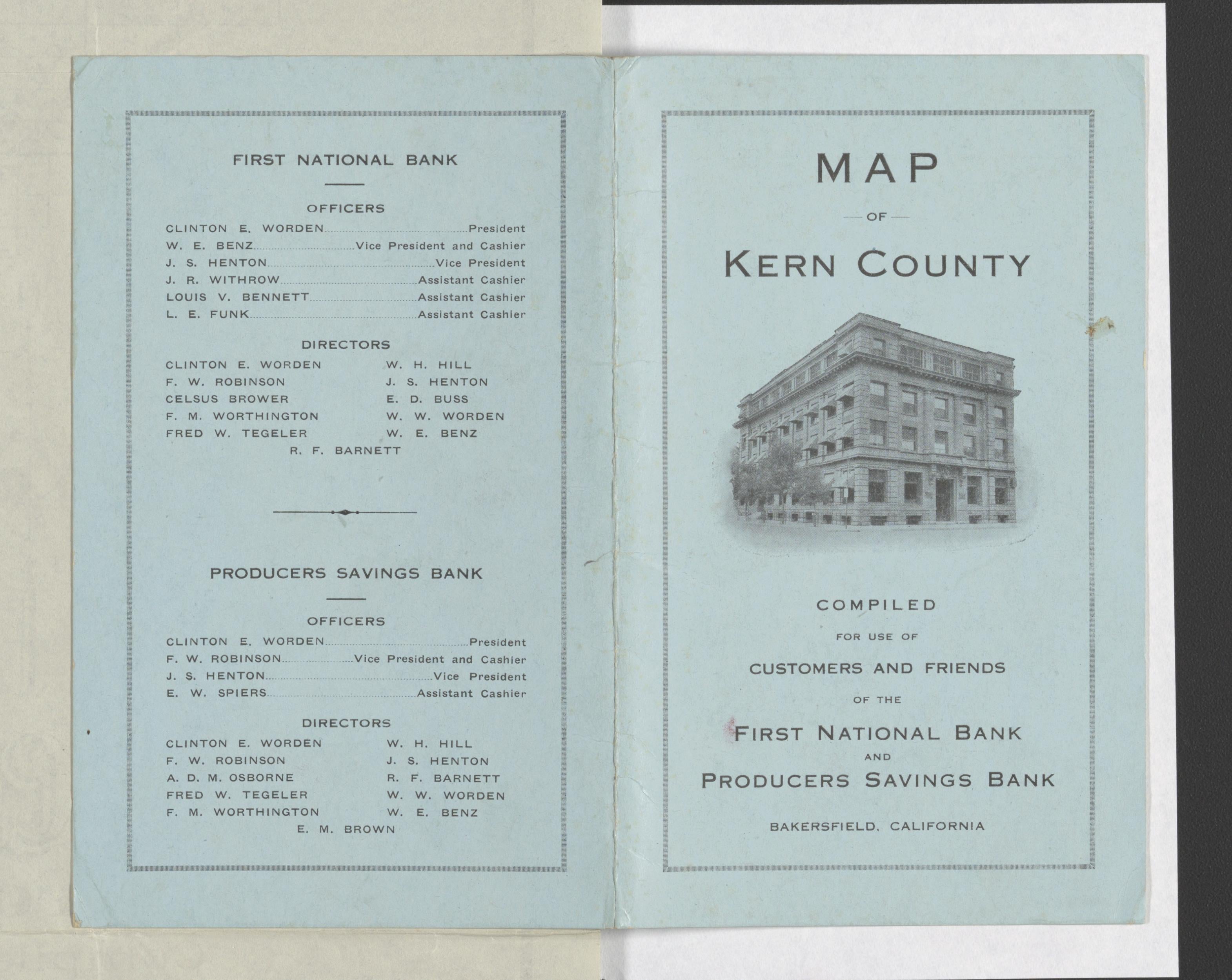 CA Drawer 145, Folder 12, Item 02 (Front) from Maps of California--counties Kern 1902-1937 by Relic Map Company