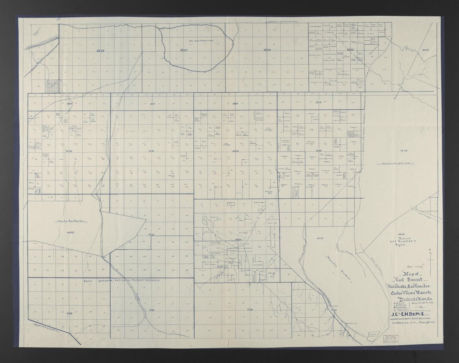 CA Drawer 145, Folder 07, Item 01 from Maps of California--counties Kern 1902-1937 by Relic Map Company