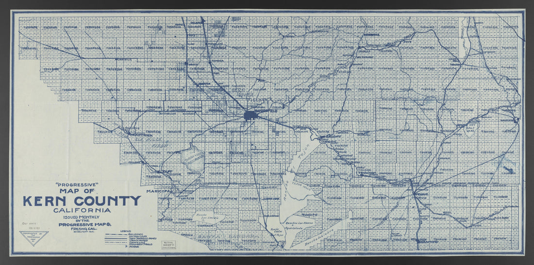CA Drawer 145, Folder 15, Item 01 (Front) from Maps of California--counties Kern 1902-1937 by Relic Map Company