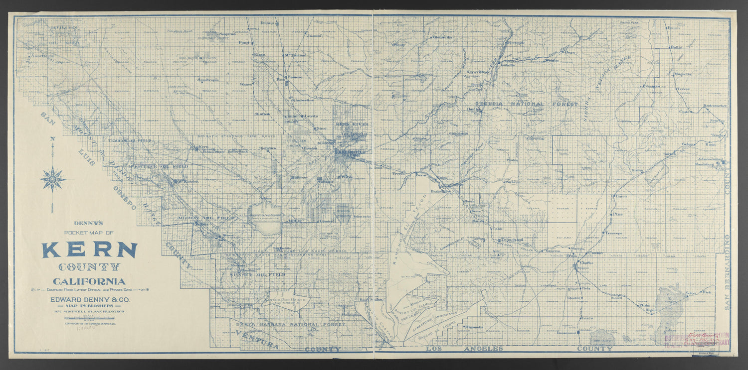 CA Drawer 145, Folder 10, Item 02 from Maps of California--counties Kern 1902-1937 by Relic Map Company