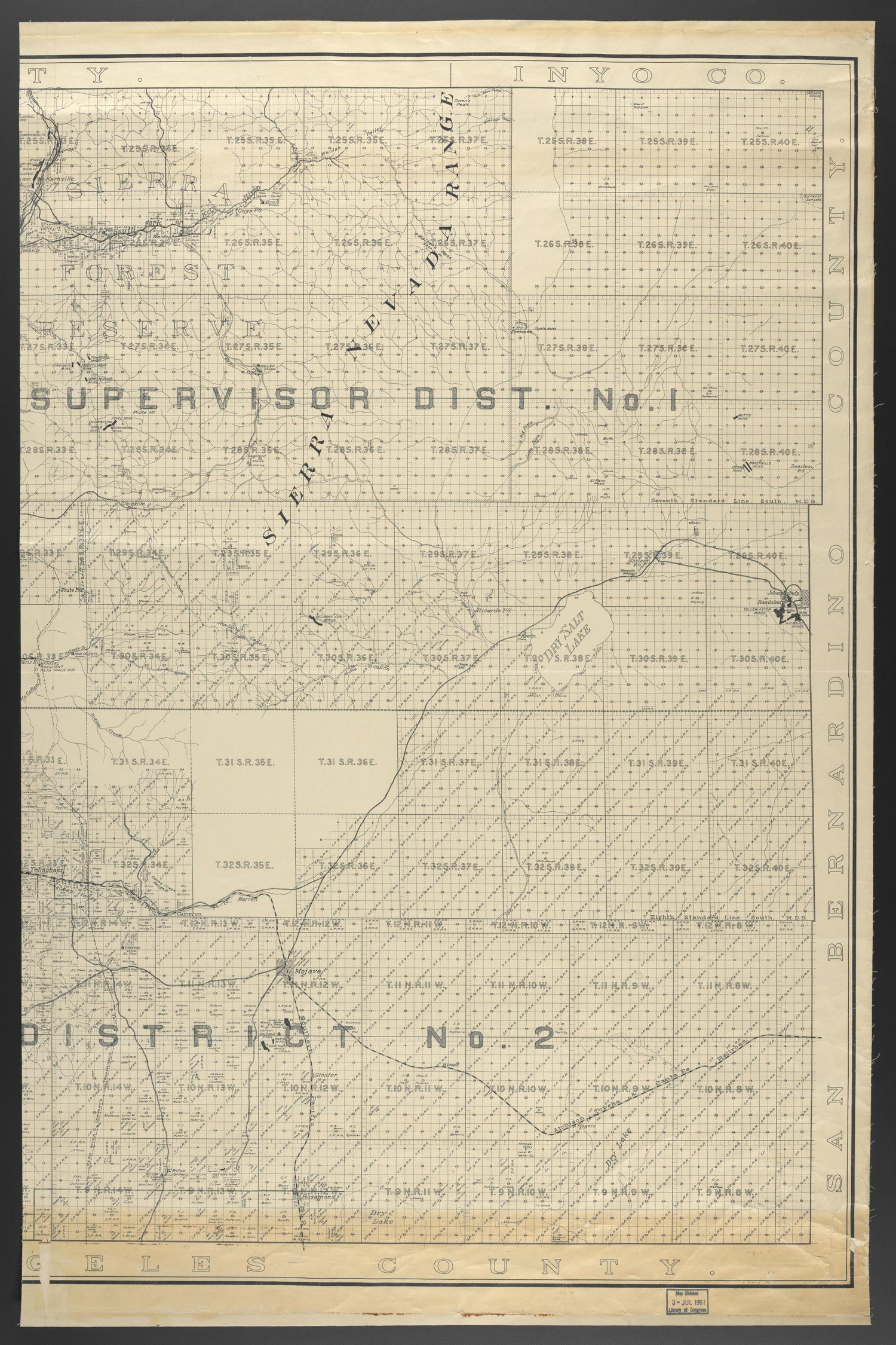 CA Drawer 145, Folder 03, Item 01 from Maps of California--counties Kern 1902-1937 by Relic Map Company