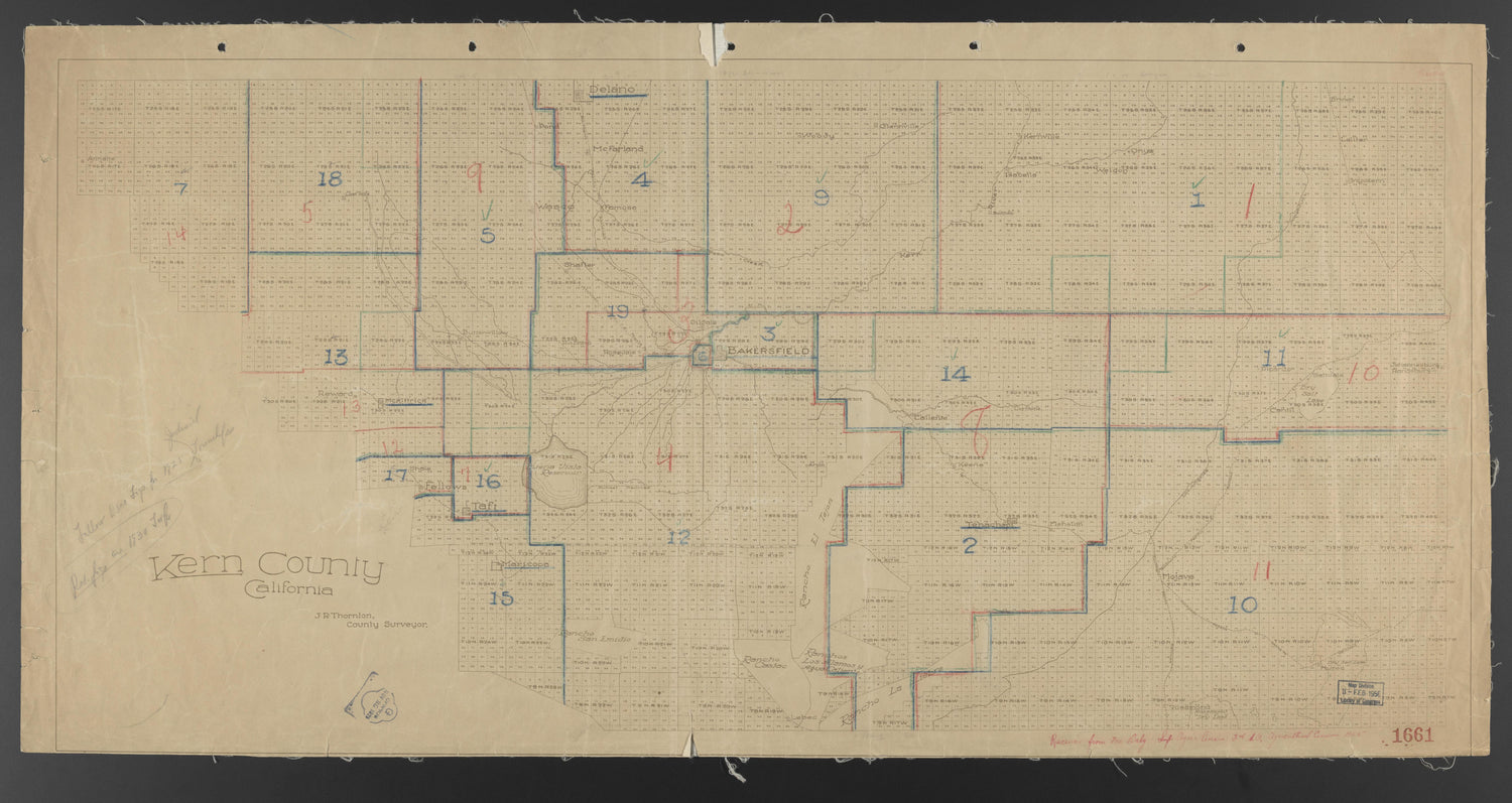 CA Drawer 145, Folder 24, Item 01 (Front) from Maps of California--counties Kern 1902-1937 by Relic Map Company