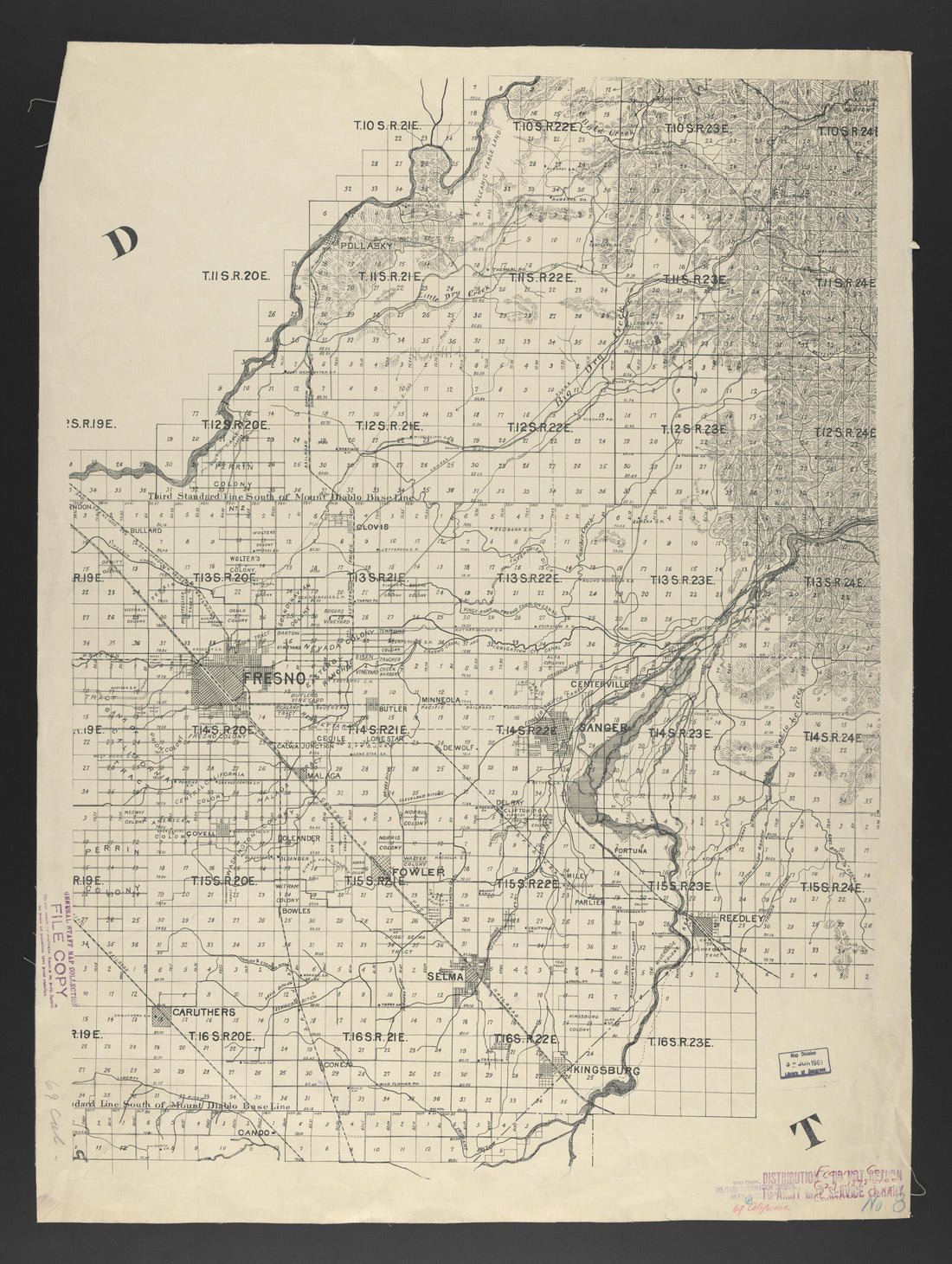 CA Drawer 133, Folder 05, Item 01 from Maps of California--counties Fresno to 1913 1856 by Relic Map Company