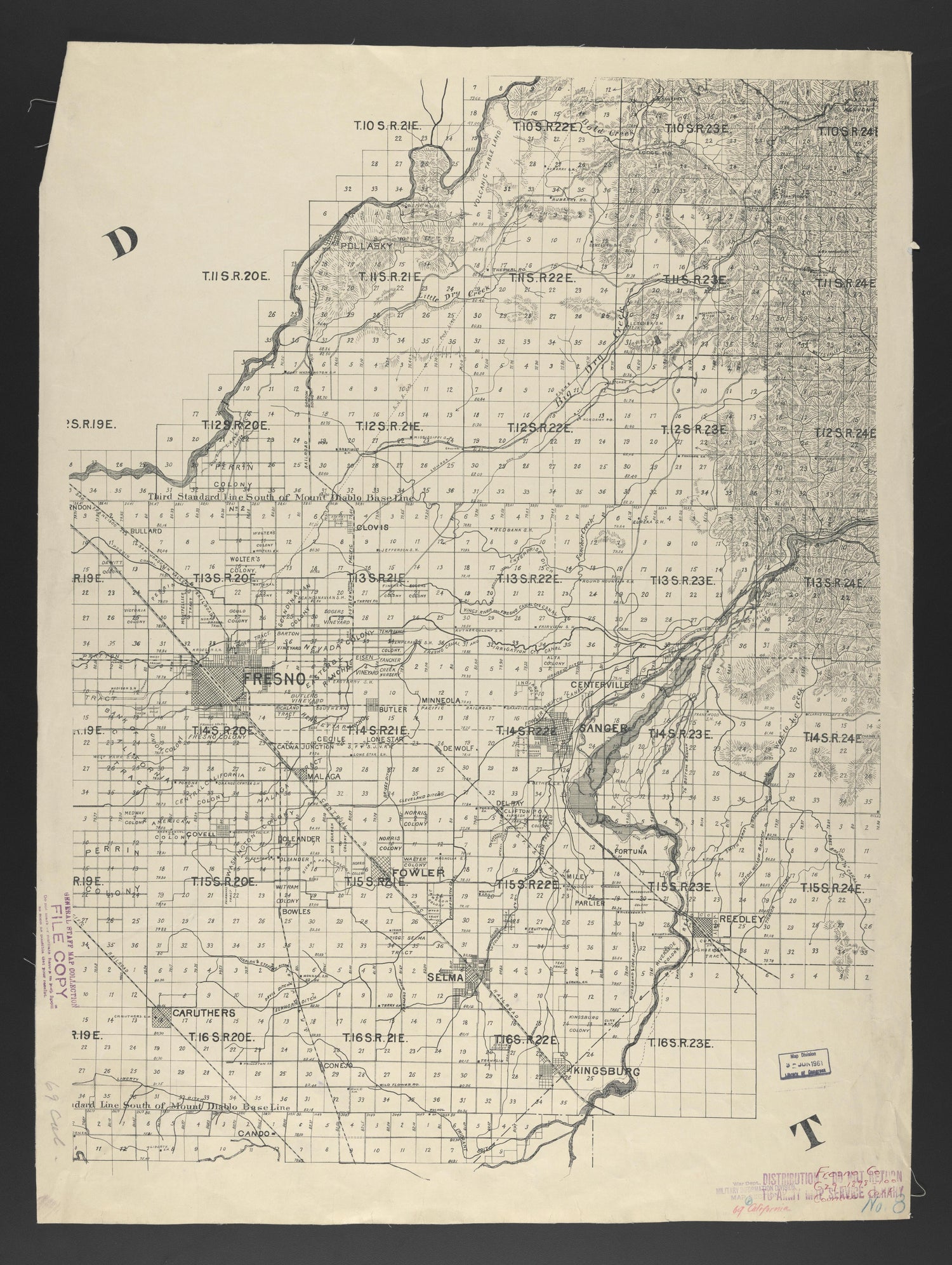 CA Drawer 133, Folder 05, Item 01 from Maps of California--counties Fresno to 1913 1856 by Relic Map Company