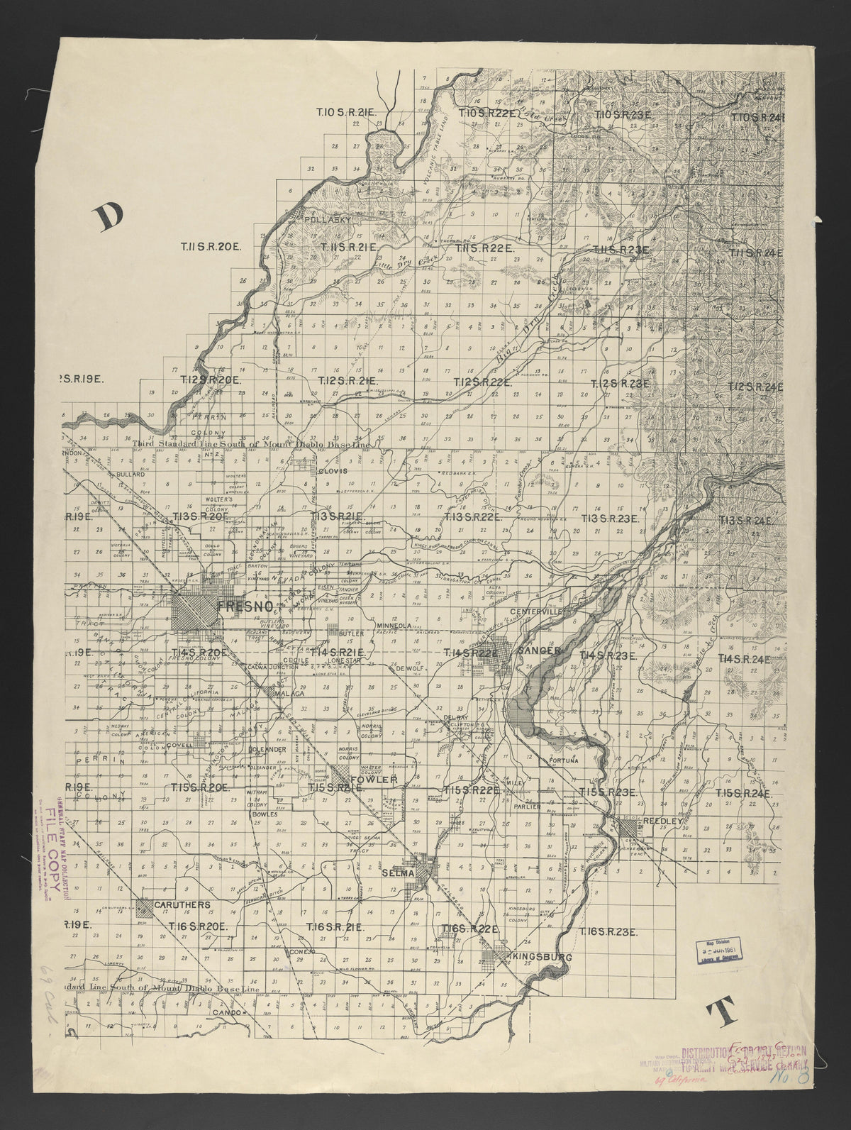 CA Drawer 133, Folder 05, Item 01 from Maps of California--counties Fresno to 1913 1856 by Relic Map Company