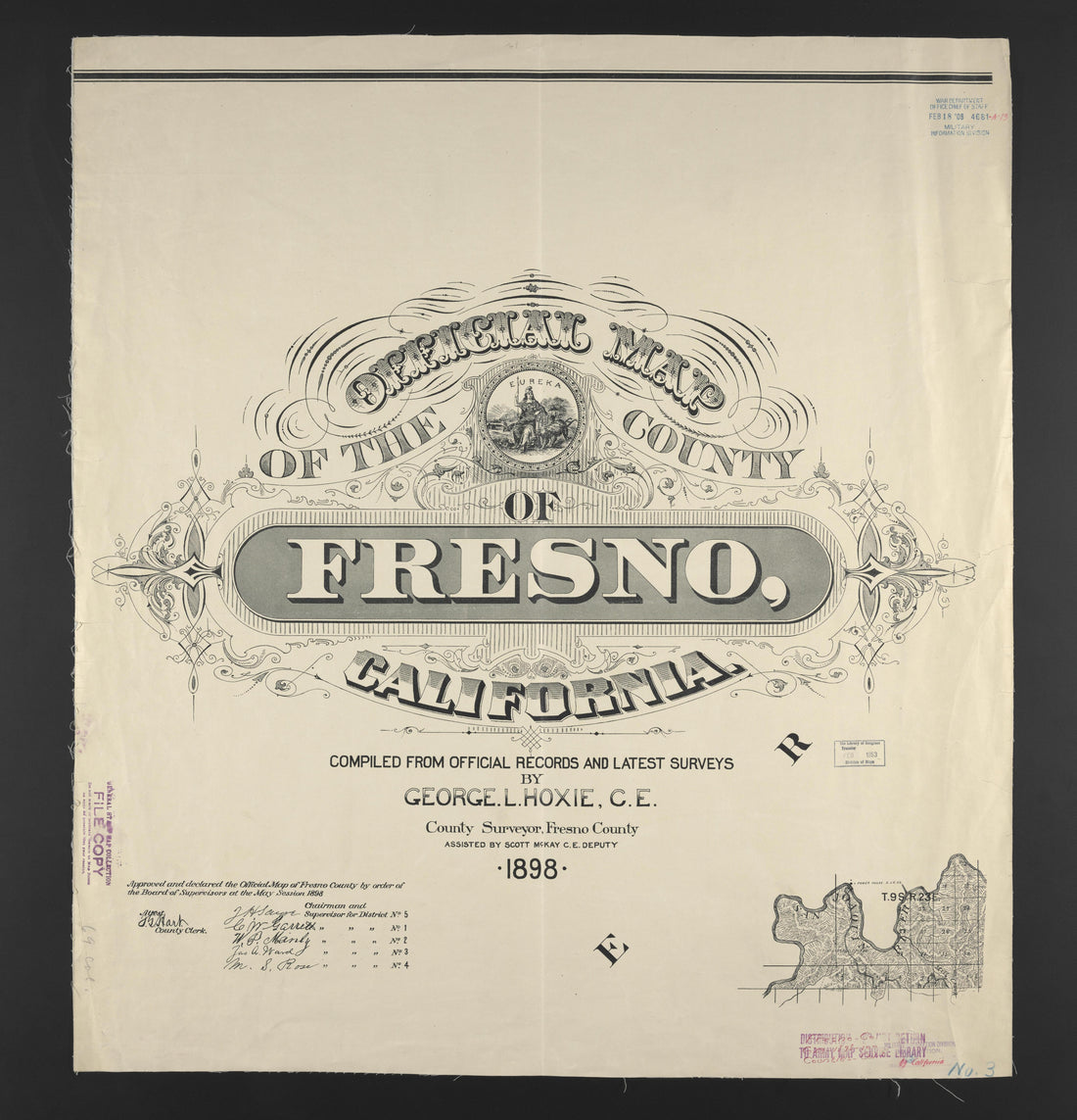 CA Drawer 133, Folder 05, Item 09 from Maps of California--counties Fresno to 1913 1856 by Relic Map Company