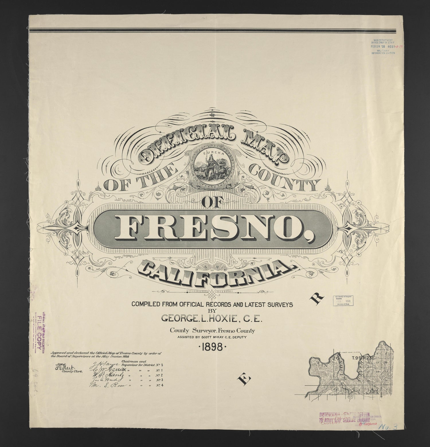CA Drawer 133, Folder 05, Item 09 from Maps of California--counties Fresno to 1913 1856 by Relic Map Company