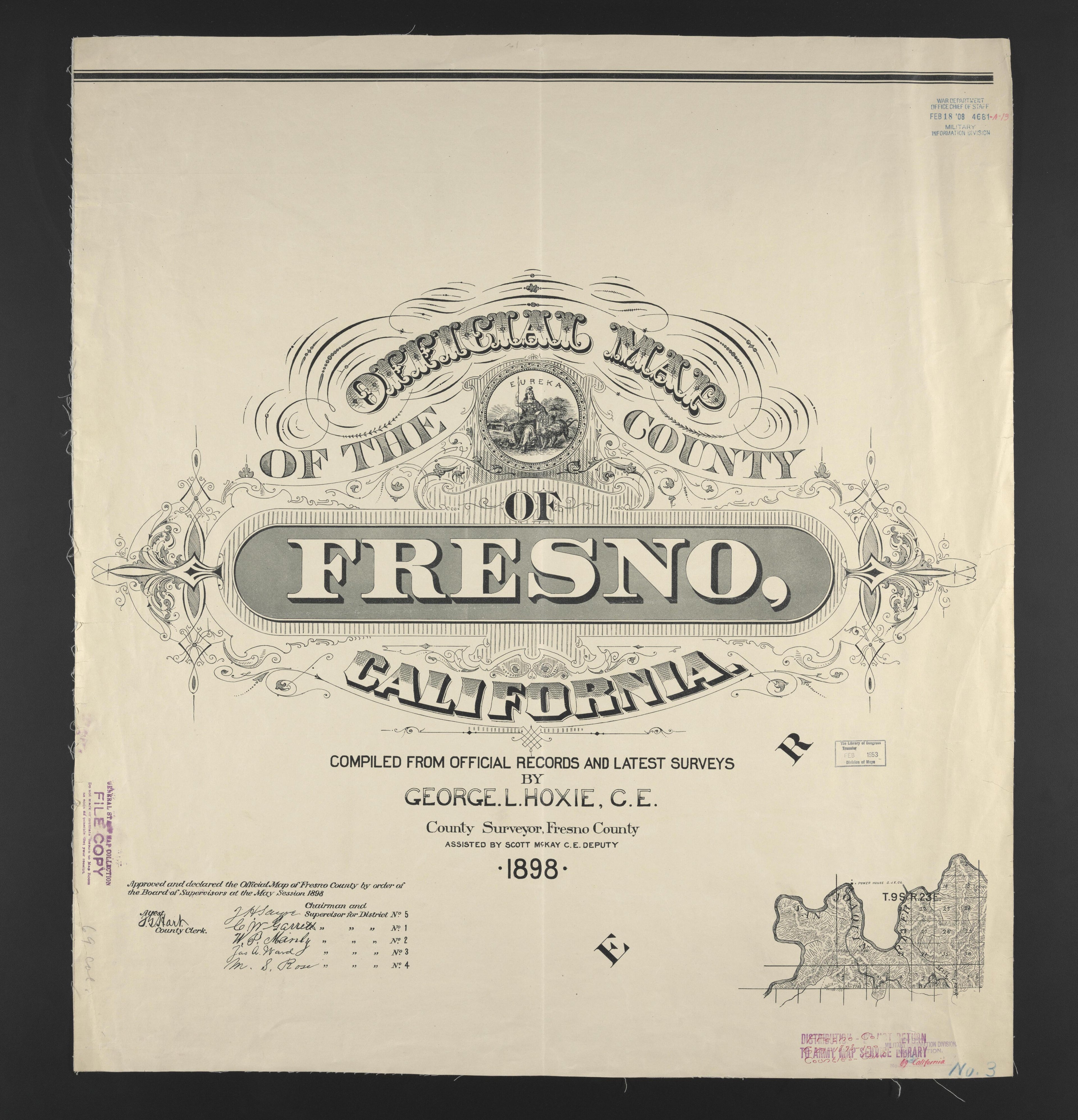 CA Drawer 133, Folder 05, Item 09 from Maps of California--counties Fresno to 1913 1856 by Relic Map Company