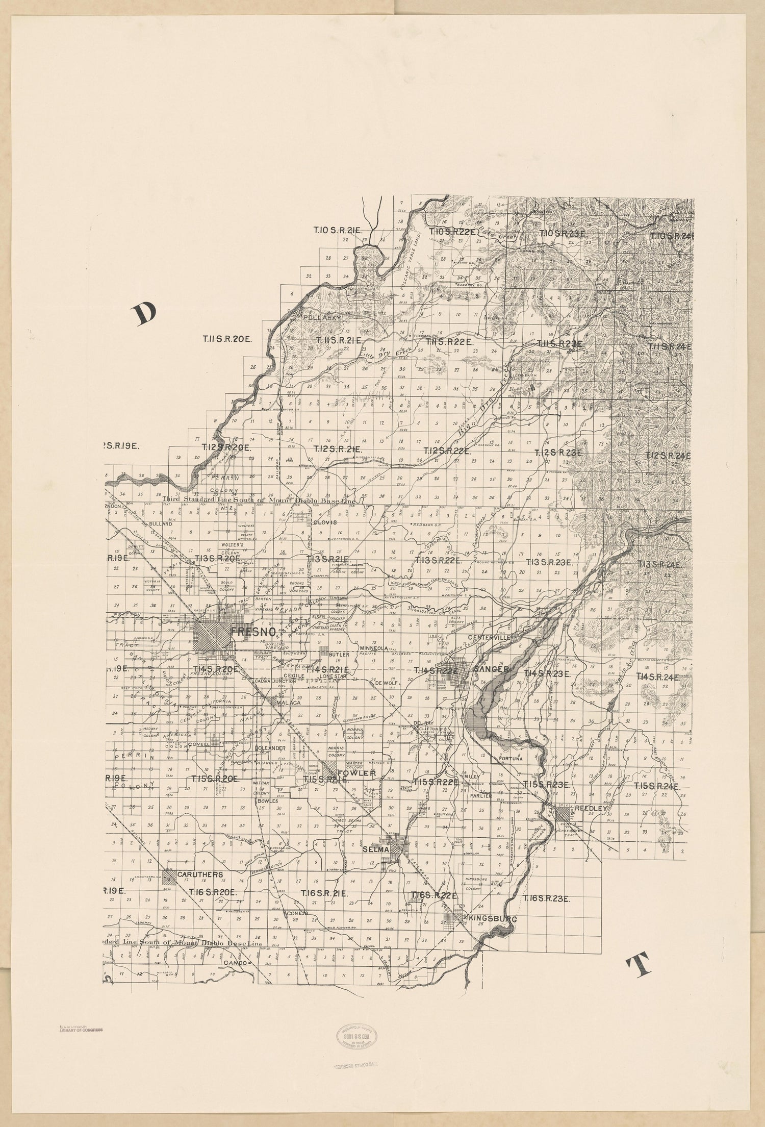 CA Drawer 133, Folder 07, Item 02 from Maps of California--counties Fresno to 1913 1856 by Relic Map Company