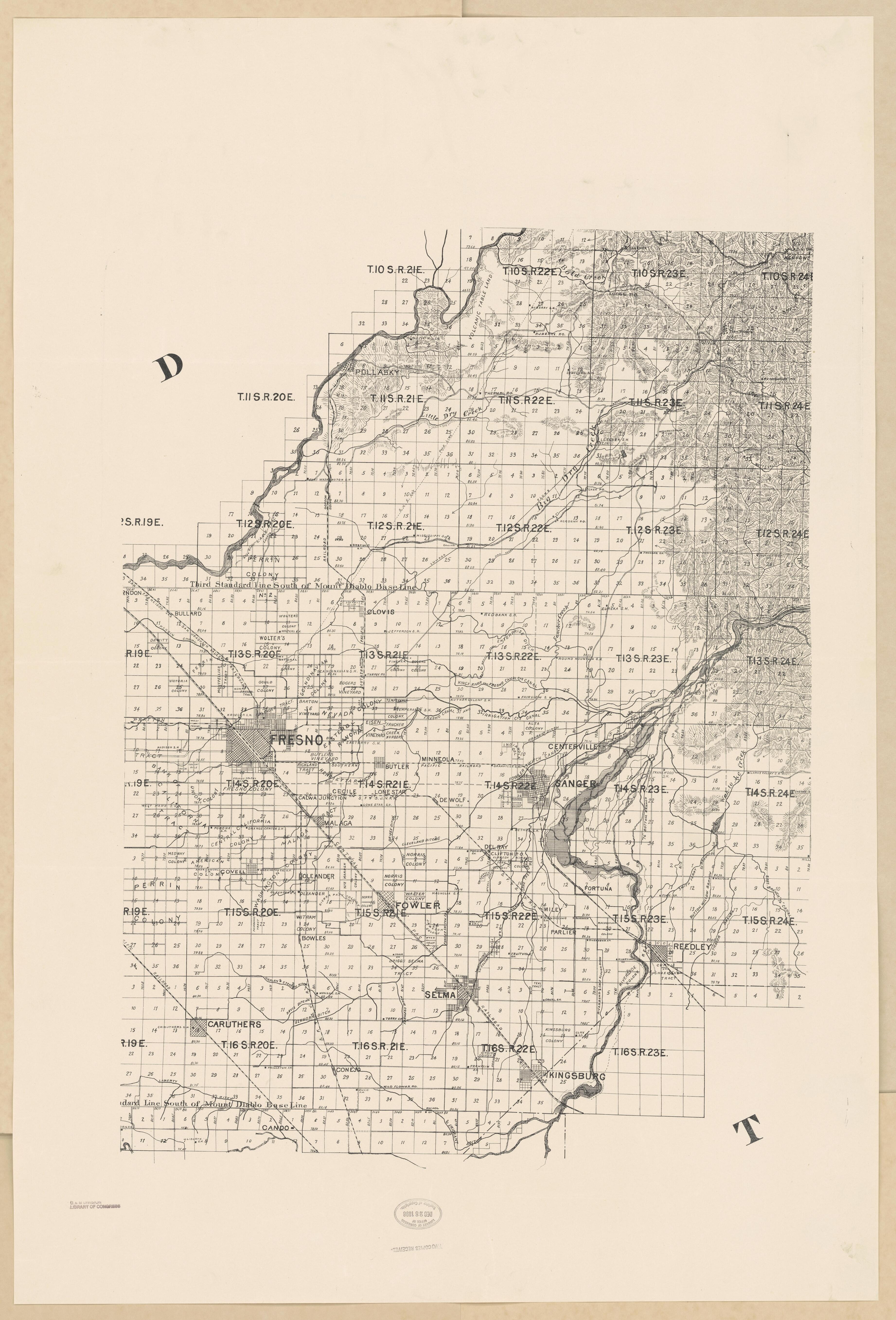 CA Drawer 133, Folder 07, Item 02 from Maps of California--counties Fresno to 1913 1856 by Relic Map Company