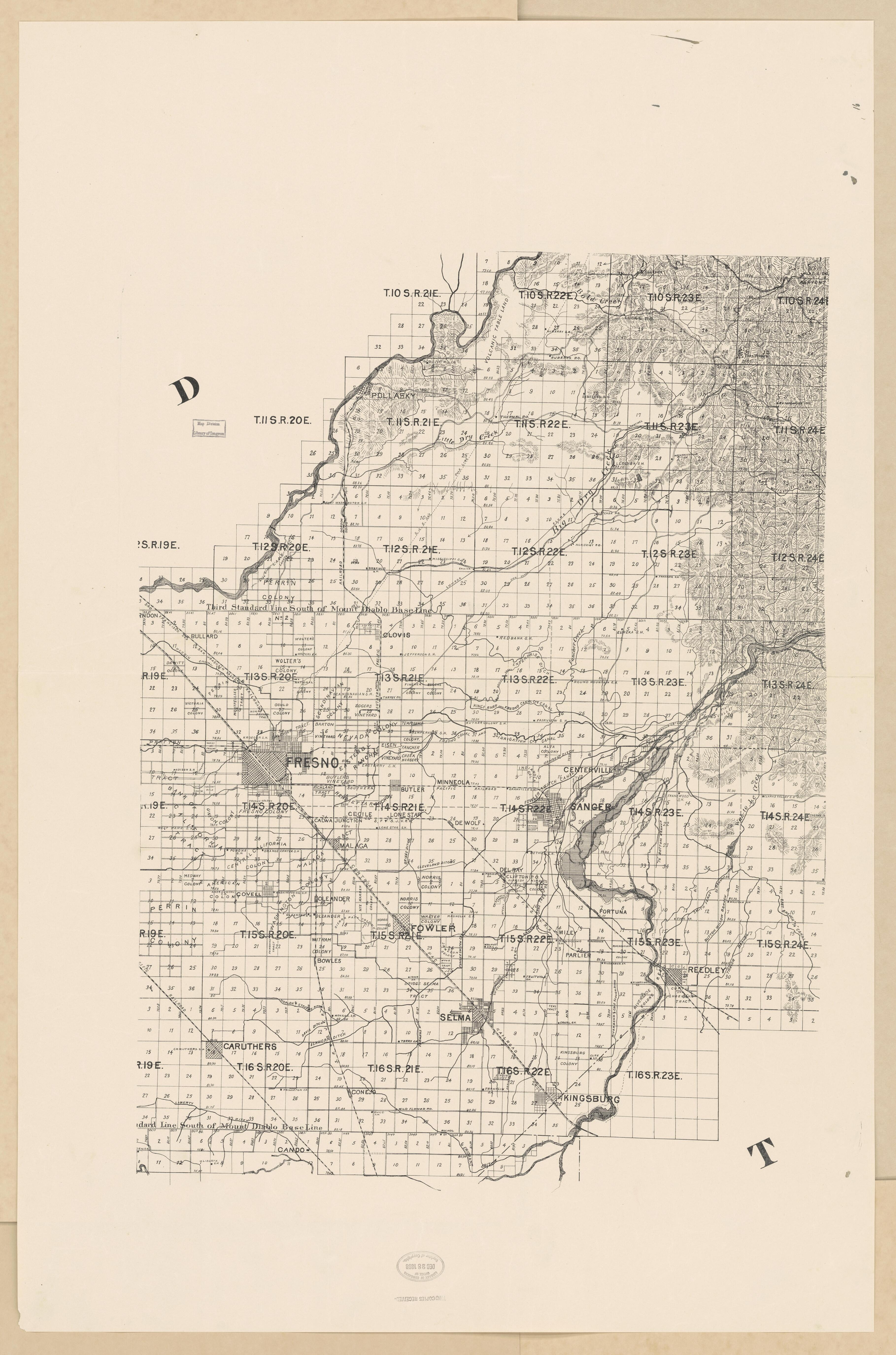 CA Drawer 133, Folder 09, Item 04 from Maps of California--counties Fresno to 1913 1856 by Relic Map Company