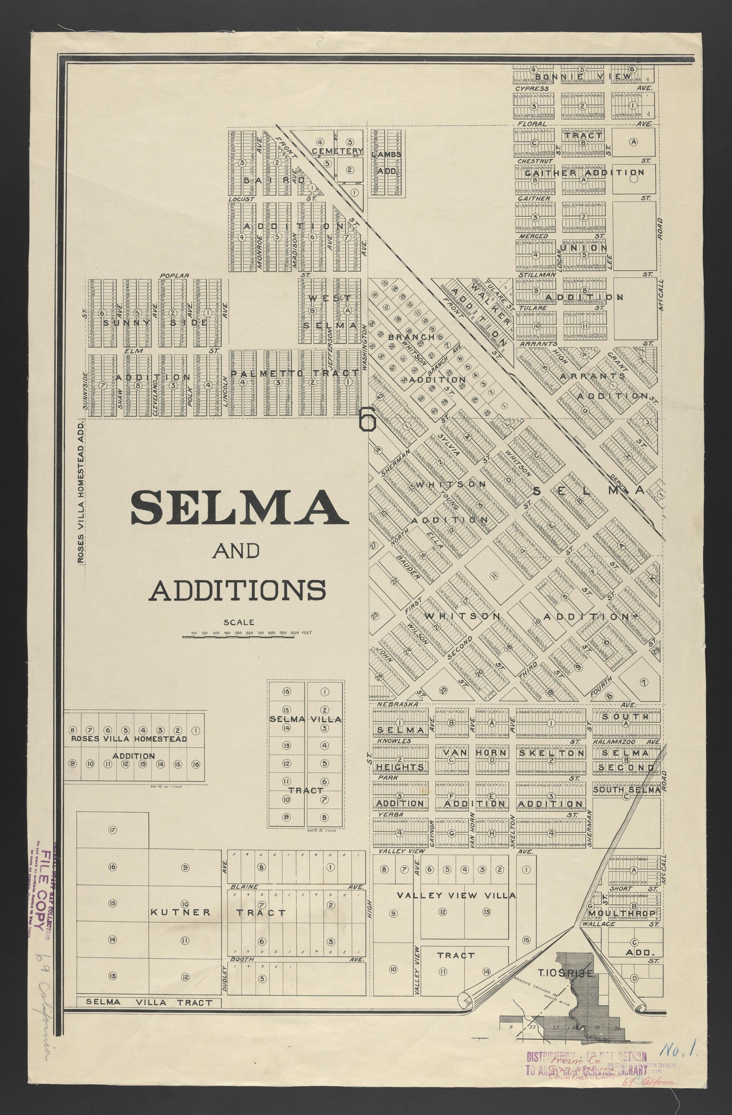 CA Drawer 133, Folder 05, Item 13 from Maps of California--counties Fresno to 1913 1856 by Relic Map Company