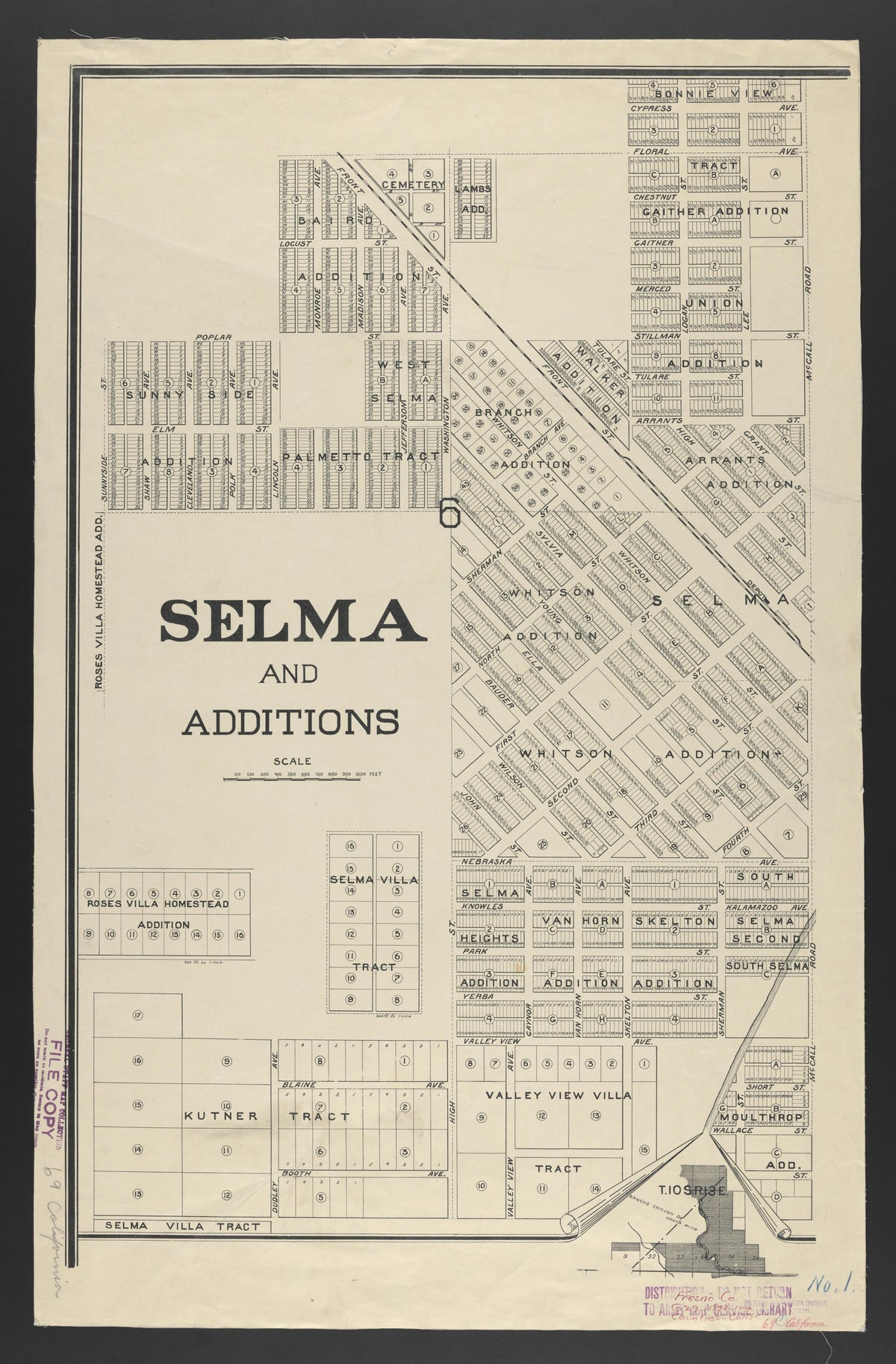 CA Drawer 133, Folder 05, Item 13 from Maps of California--counties Fresno to 1913 1856 by Relic Map Company