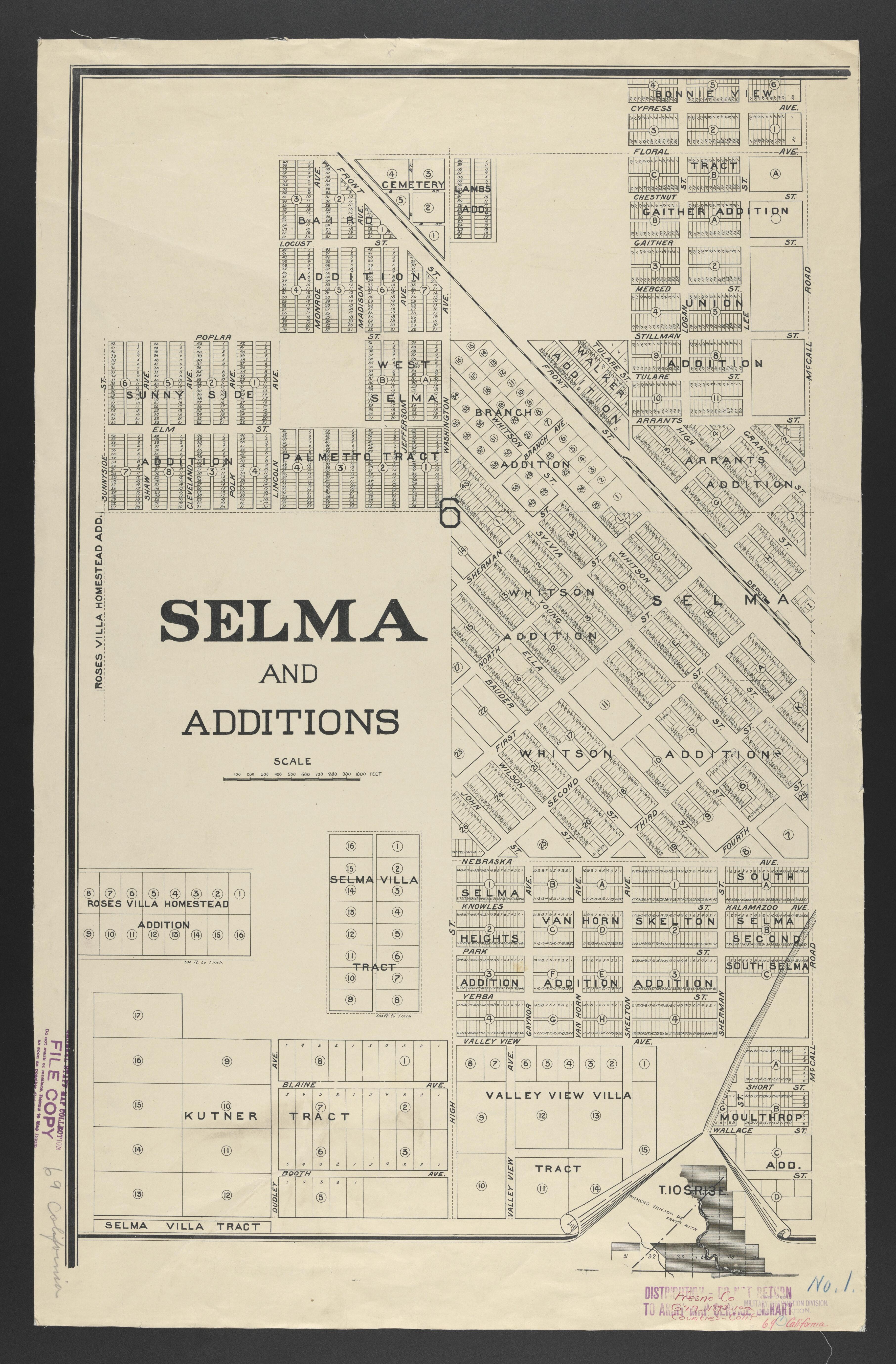 CA Drawer 133, Folder 05, Item 13 from Maps of California--counties Fresno to 1913 1856 by Relic Map Company