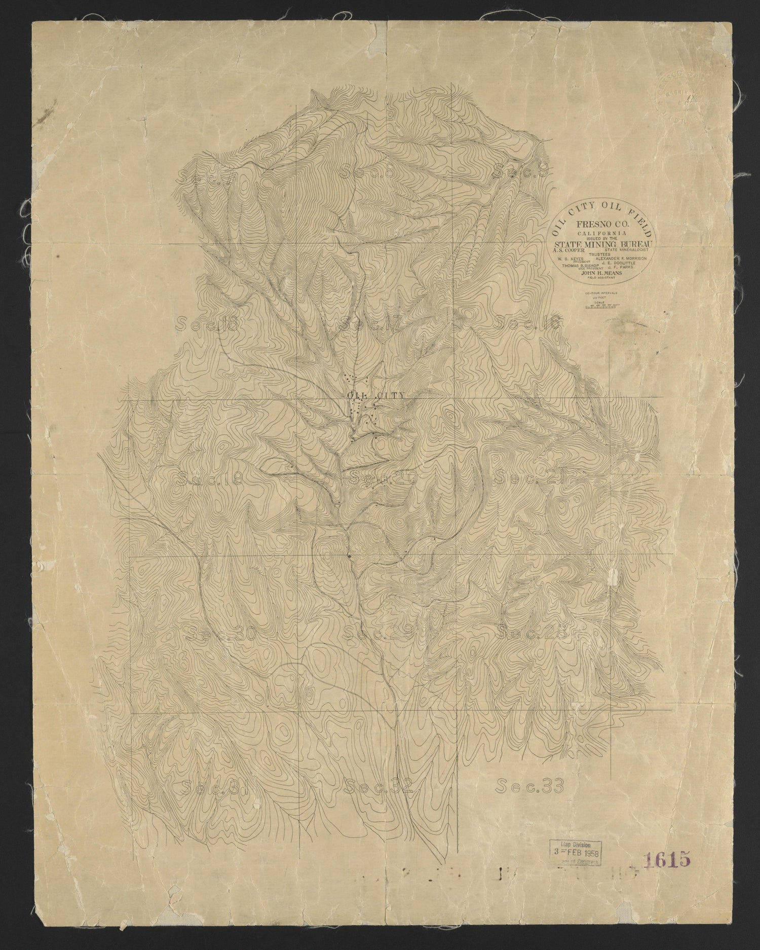 CA Drawer 133, Folder 10, Item 01 from Maps of California--counties Fresno to 1913 1856 by Relic Map Company