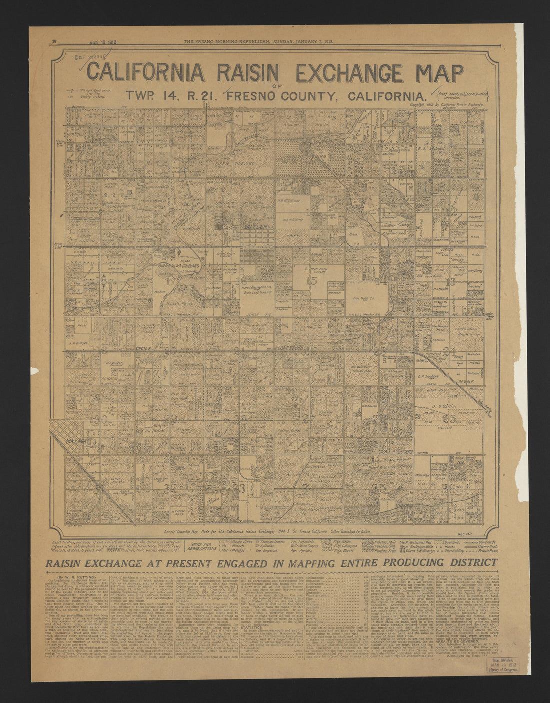 CA Drawer 133, Folder 15, Item 01 from Maps of California--counties Fresno to 1913 1856 by Relic Map Company
