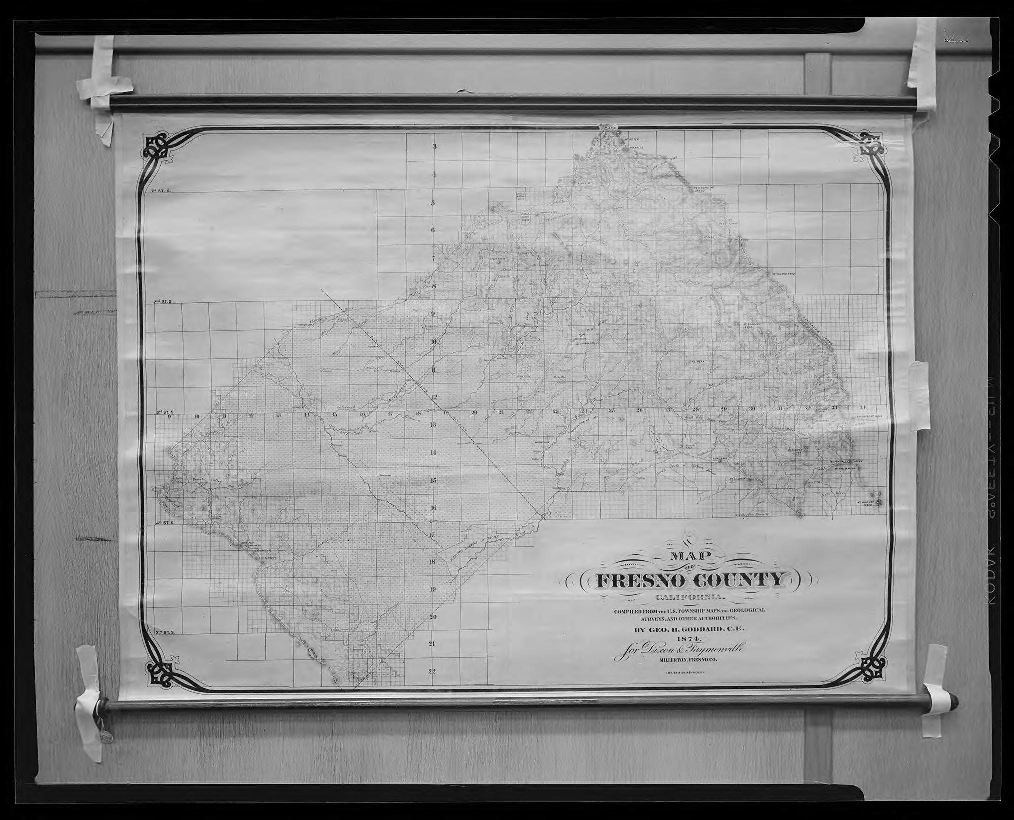 CA Drawer 133, Folder 01, Item 02 from Maps of California--counties Fresno to 1913 1856 by Relic Map Company
