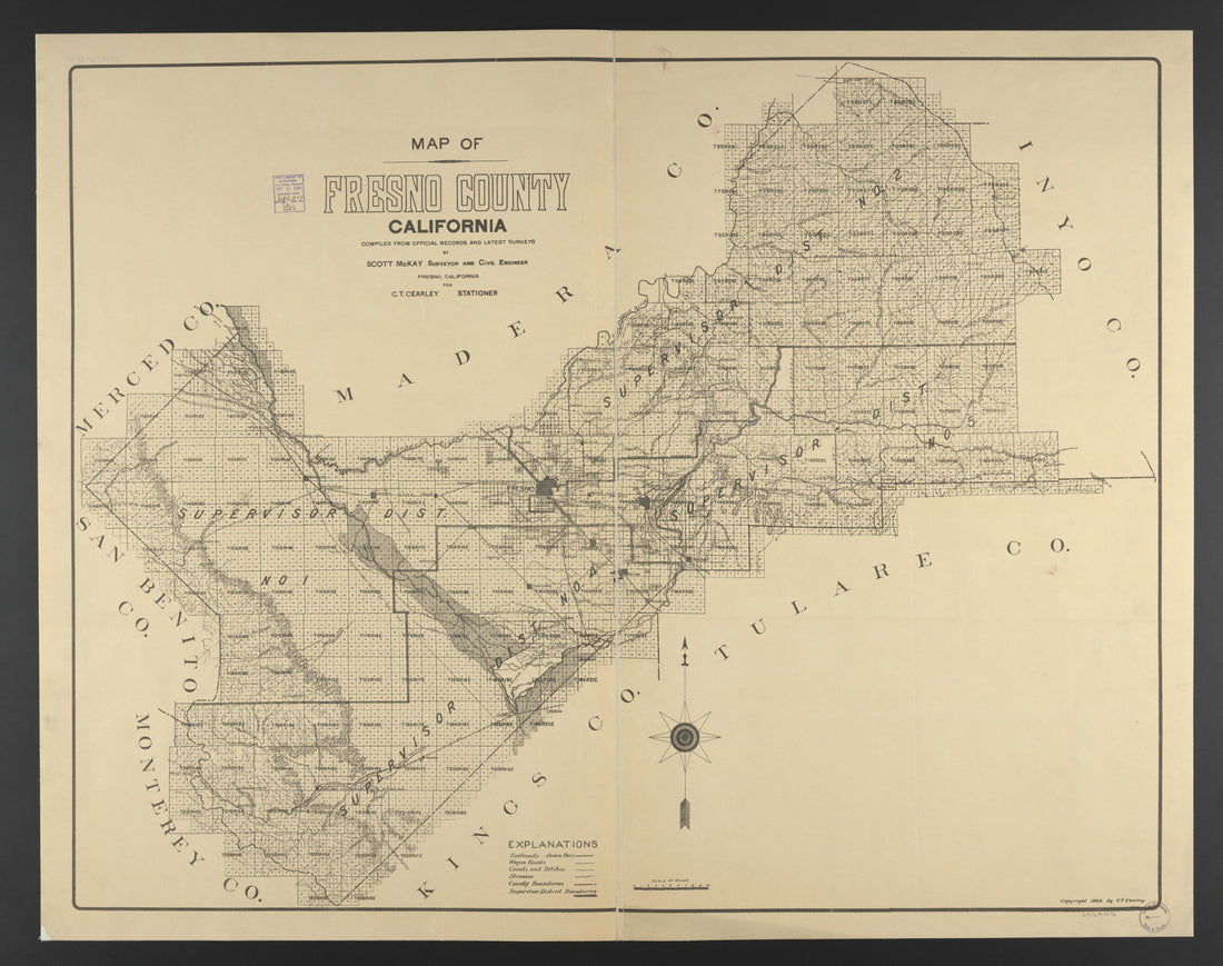 CA Drawer 133, Folder 11, Item 01 from Maps of California--counties Fresno to 1913 1856 by Relic Map Company