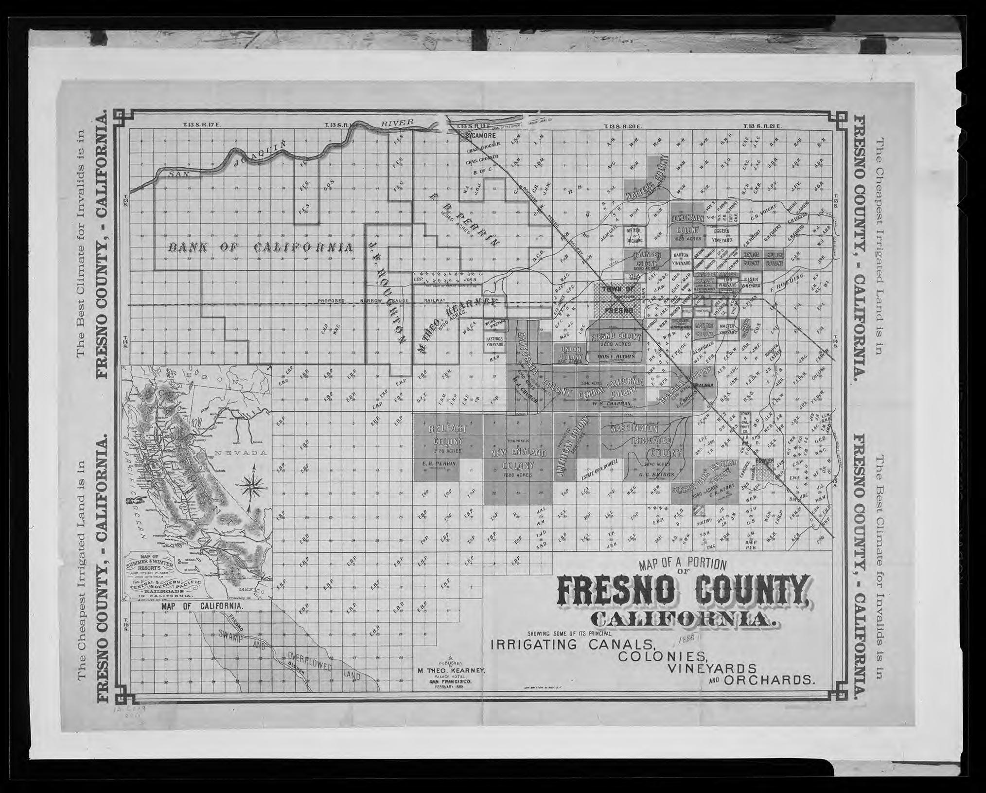 CA Drawer 133, Folder 02, Item 02 from Maps of California--counties Fresno to 1913 1856 by Relic Map Company