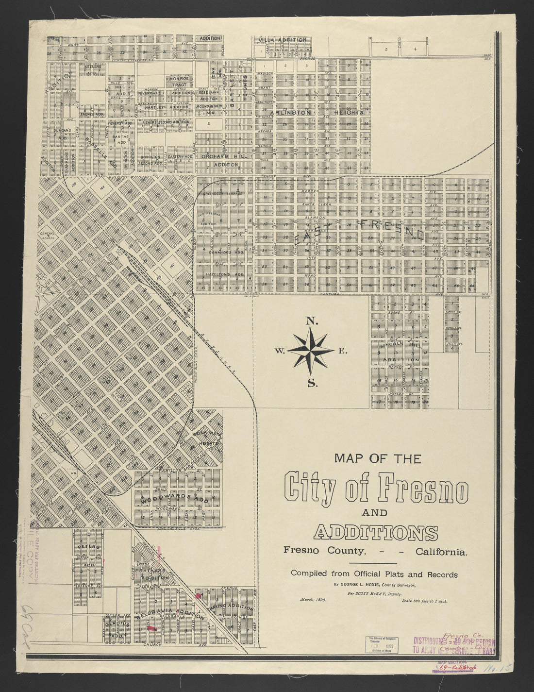 CA Drawer 133, Folder 05, Item 15 from Maps of California--counties Fresno to 1913 1856 by Relic Map Company