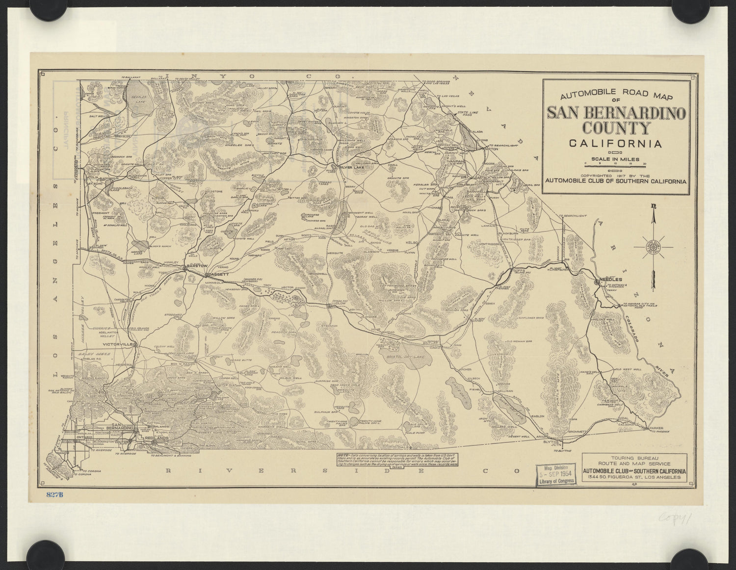 This old map of California, San Bernardino County,  was created by  in 1853