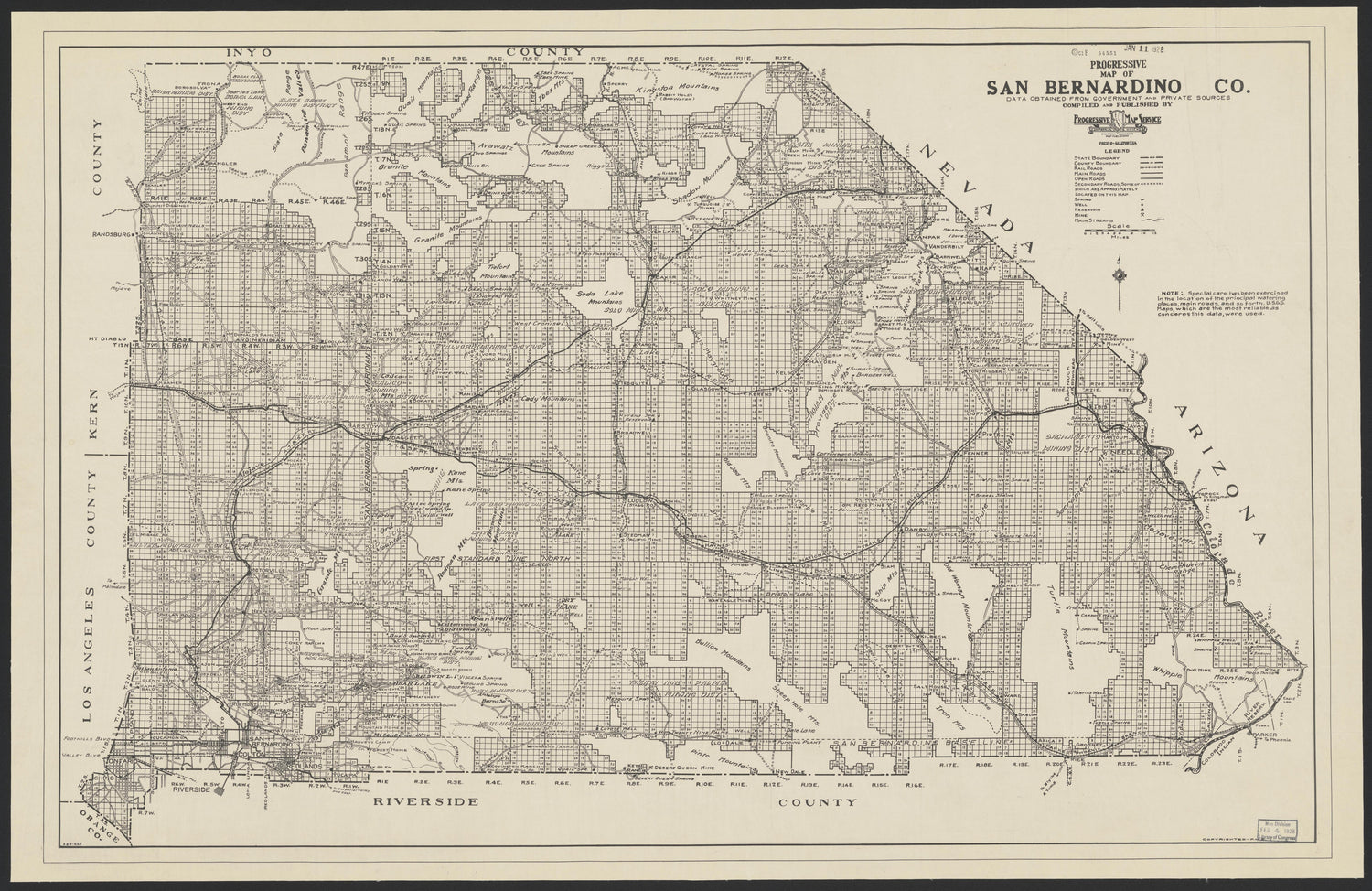 CA Drawer 181, Folder 18, Item 01 from Maps of California--counties San Bernardino to 1937 1853 by Relic Map Company