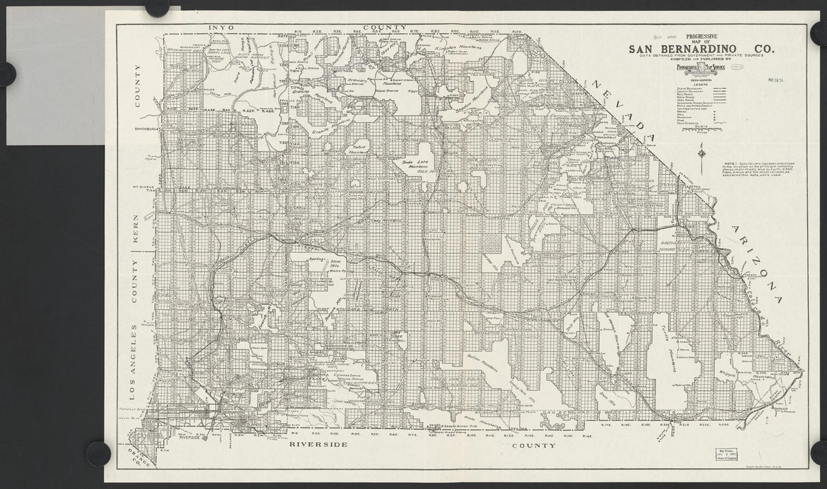 CA Drawer 181, Folder 14, Item 01 (Front) from Maps of California--counties San Bernardino to 1937 1853 by Relic Map Company