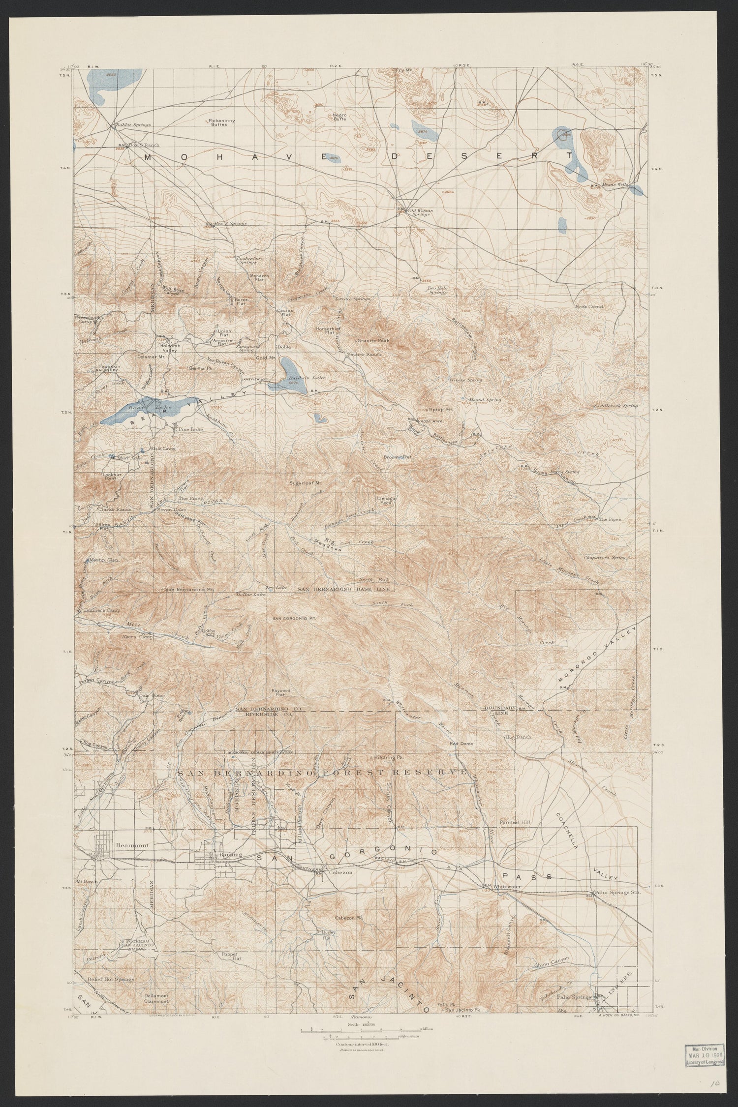 CA Drawer 181, Folder 05, Item 01 (Front) from Maps of California--counties San Bernardino to 1937 1853 by Relic Map Company