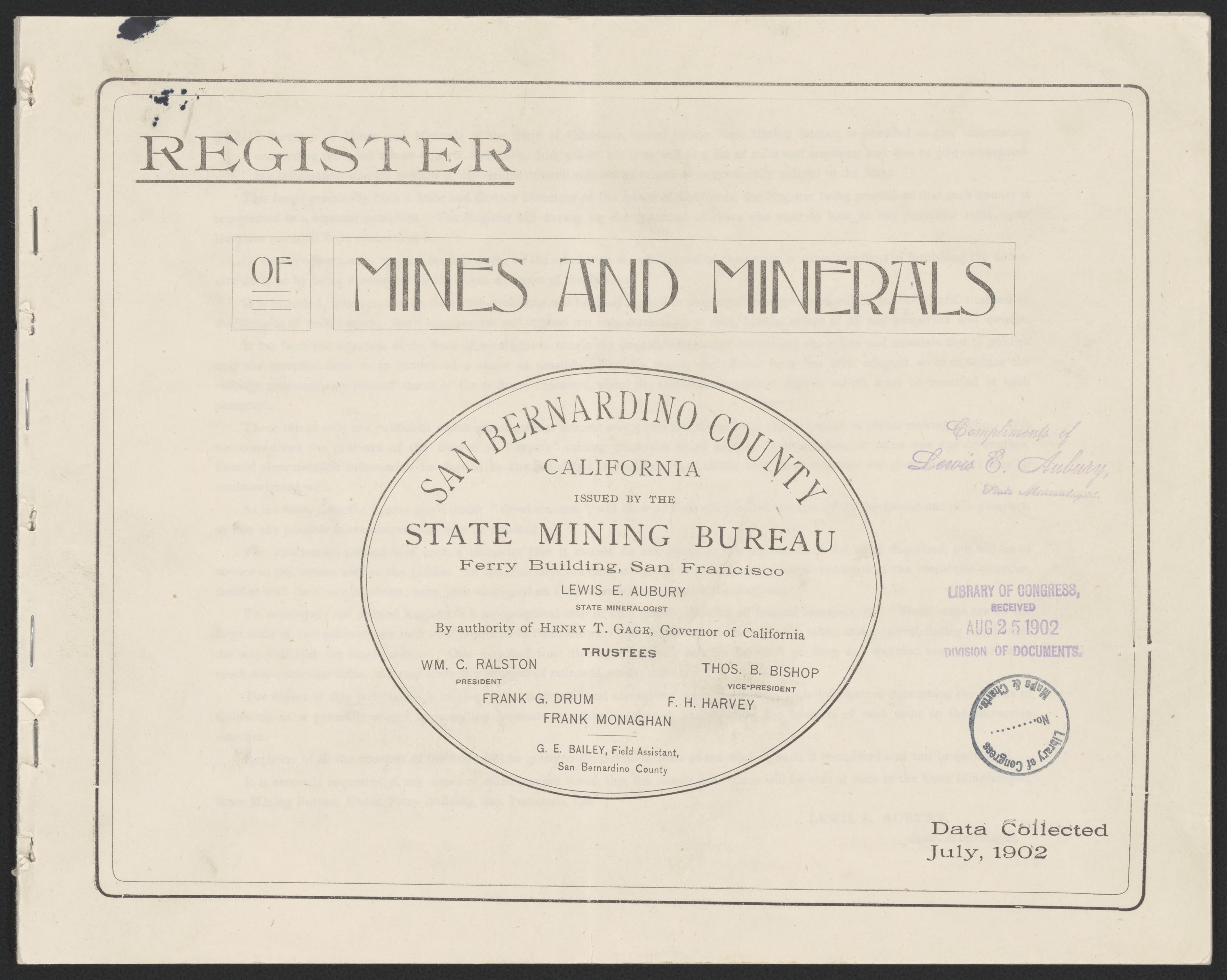 This old map of California, San Bernardino County,  was created by  in 1853