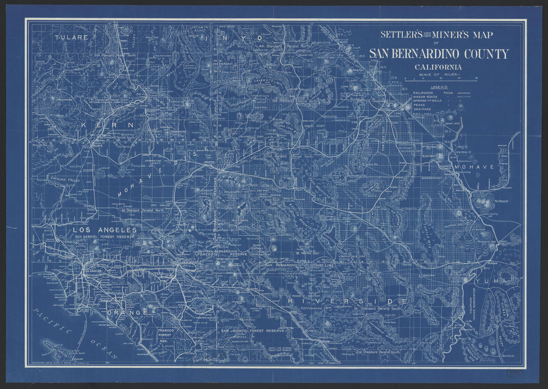 This old map of California, San Bernardino County,  was created by  in 1853