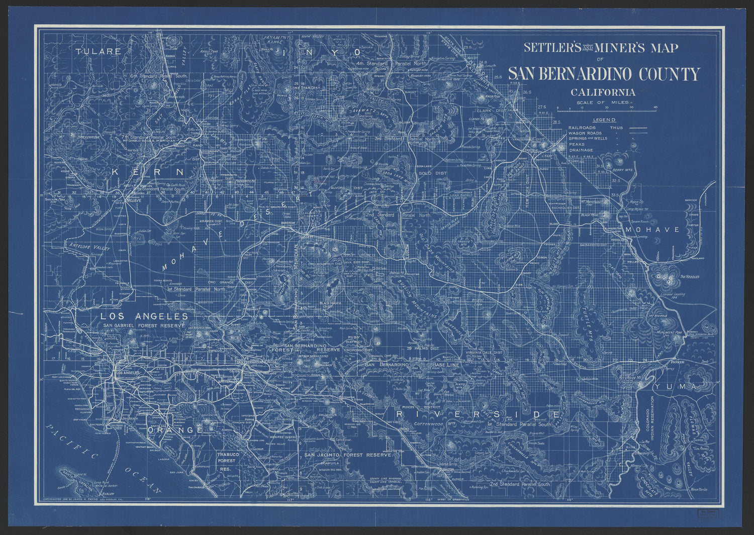 This old map of California, San Bernardino County,  was created by  in 1853