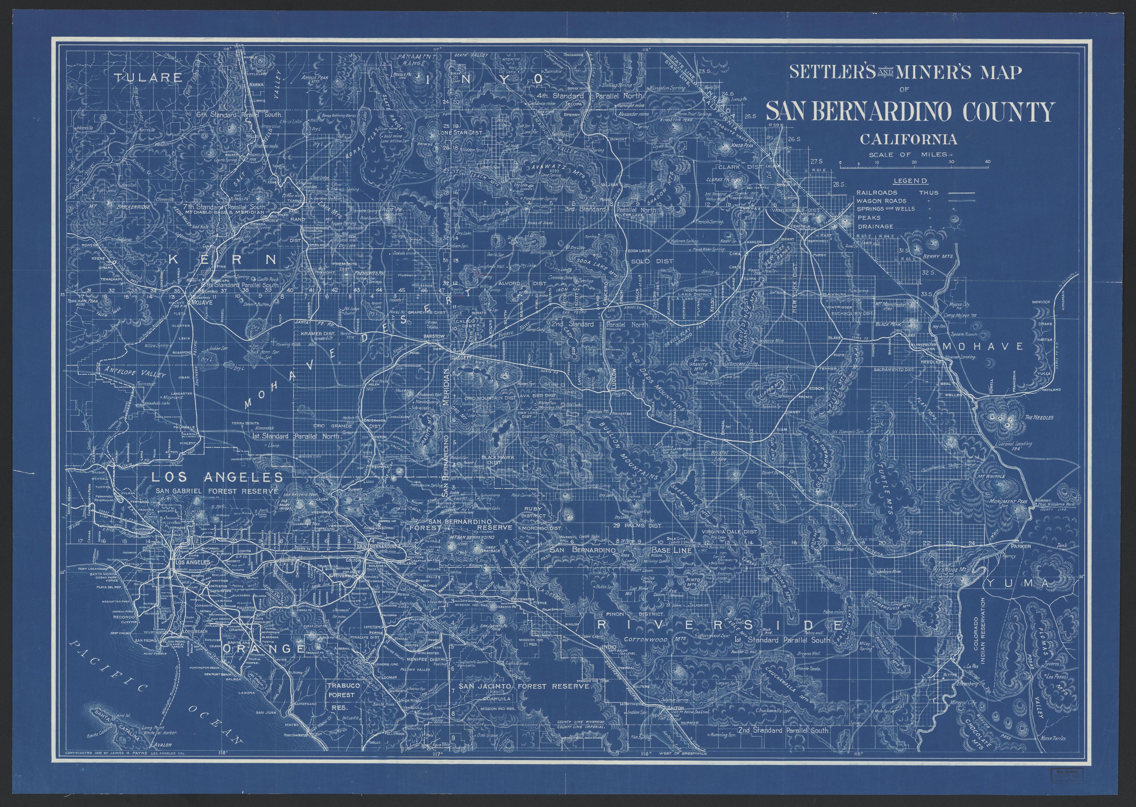 This old map of California, San Bernardino County,  was created by  in 1853