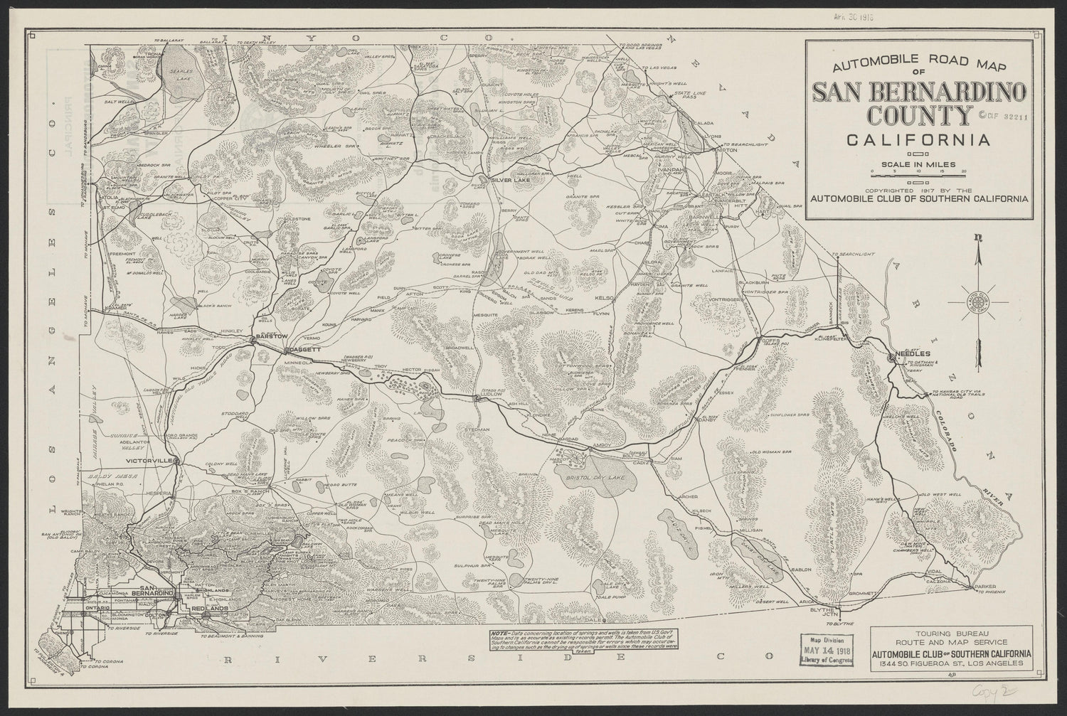 This old map of California, San Bernardino County,  was created by  in 1853