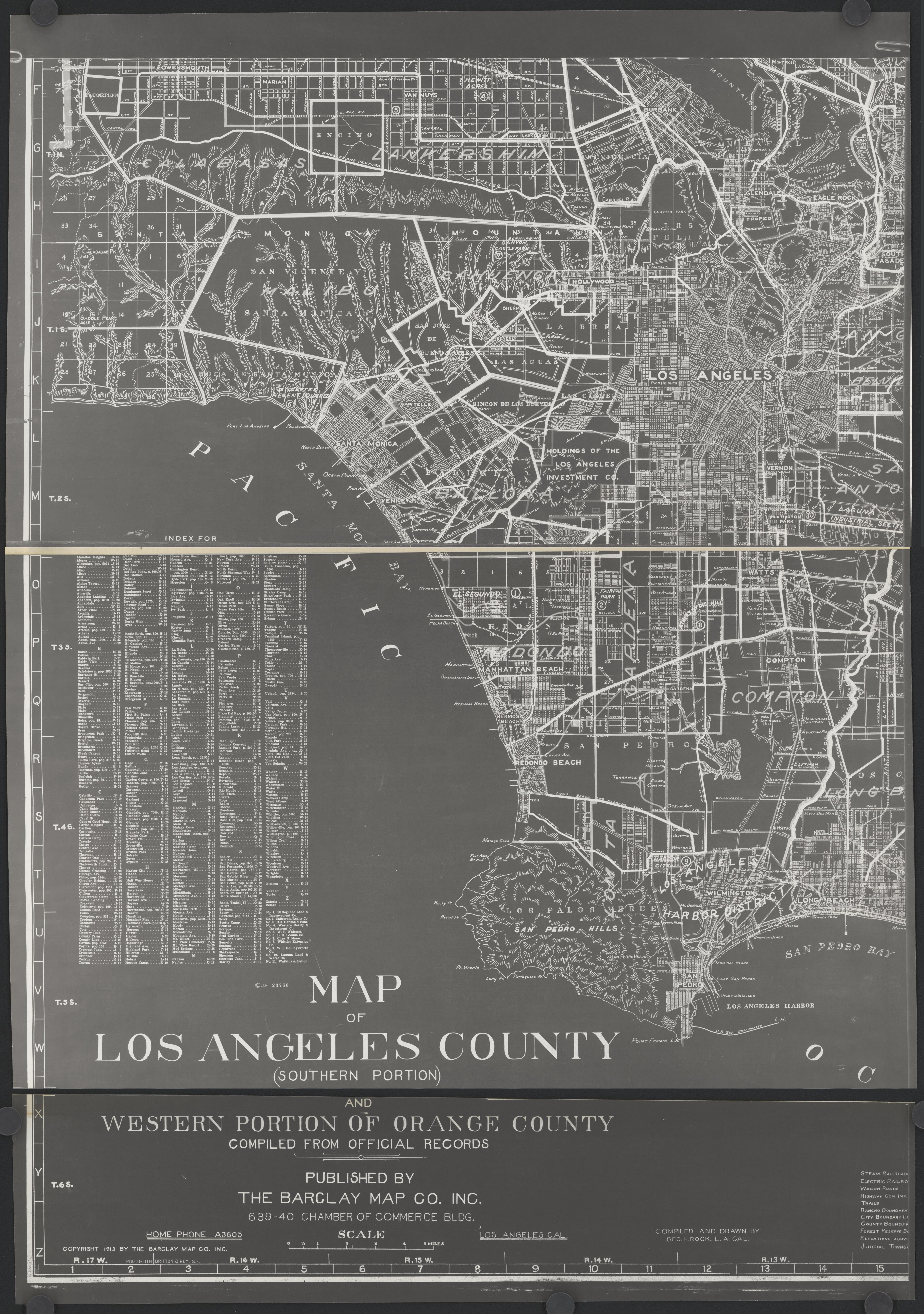 This old map of California, Los Angeles County,  was created by  in 1911