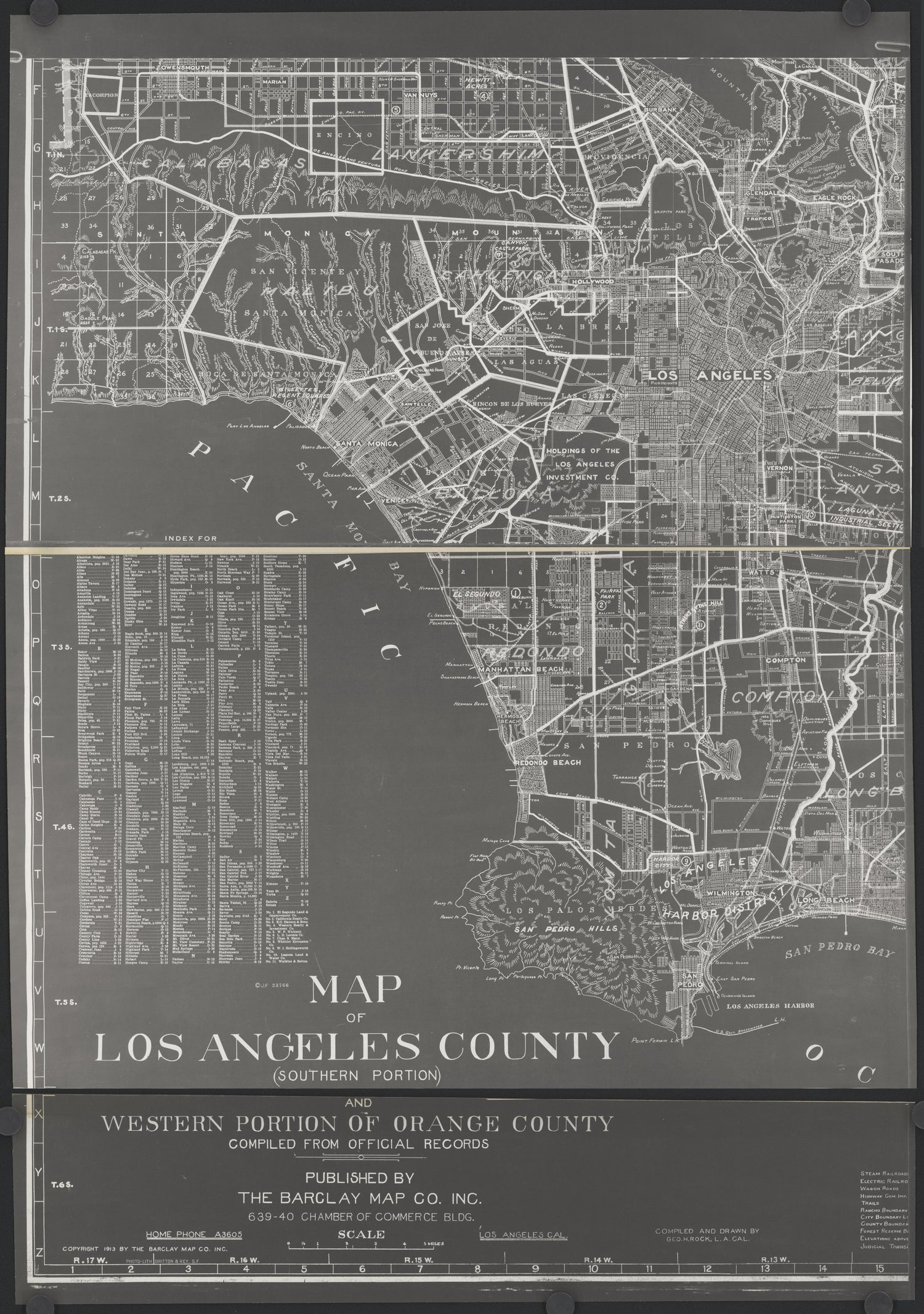This old map of California, Los Angeles County,  was created by  in 1911
