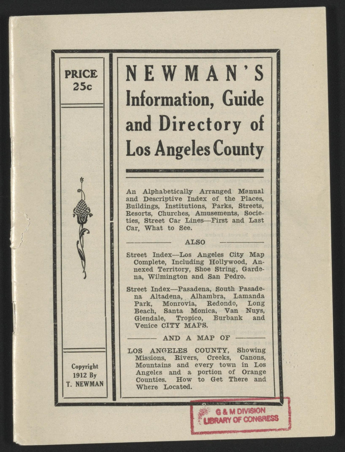 This old map of California, Los Angeles County,  was created by  in 1911