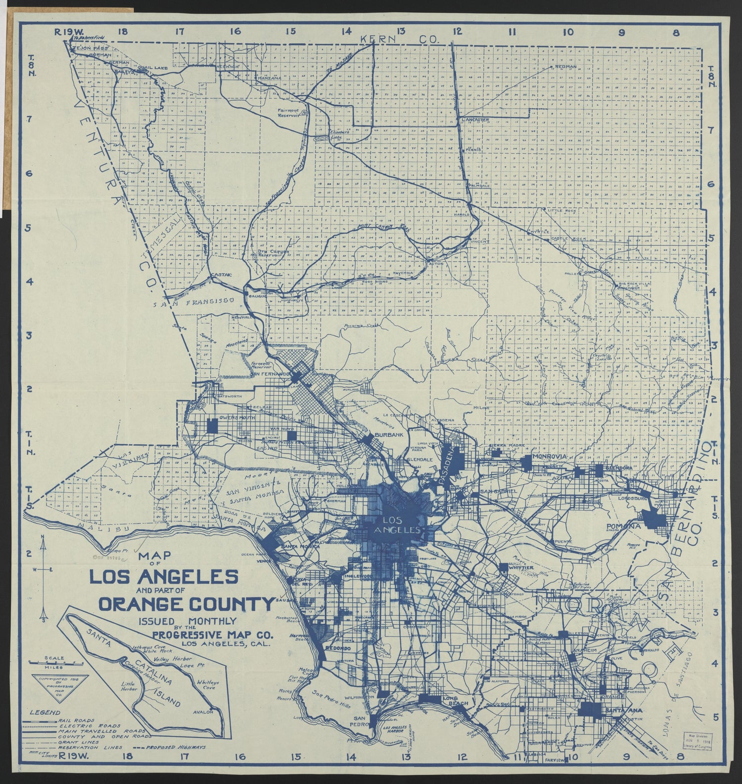 This old map of California, Los Angeles County,  was created by  in 1911